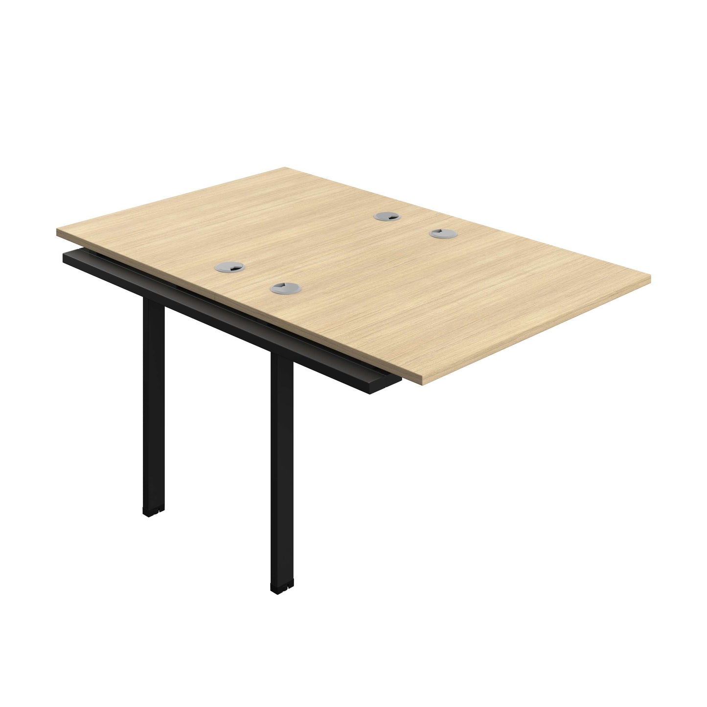 Synergy Bench Extension with Cable Ports: 2 Person (FSC) : 1000 | 800 | Nova Oak/Black