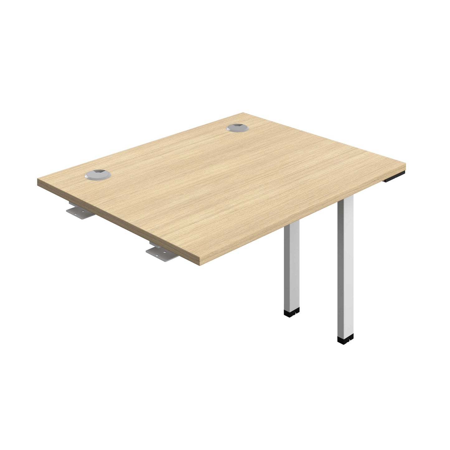 Synergy Bench Extension with Cable Ports: 1 Person (FSC) : 1000 | 800 | Nova Oak/White