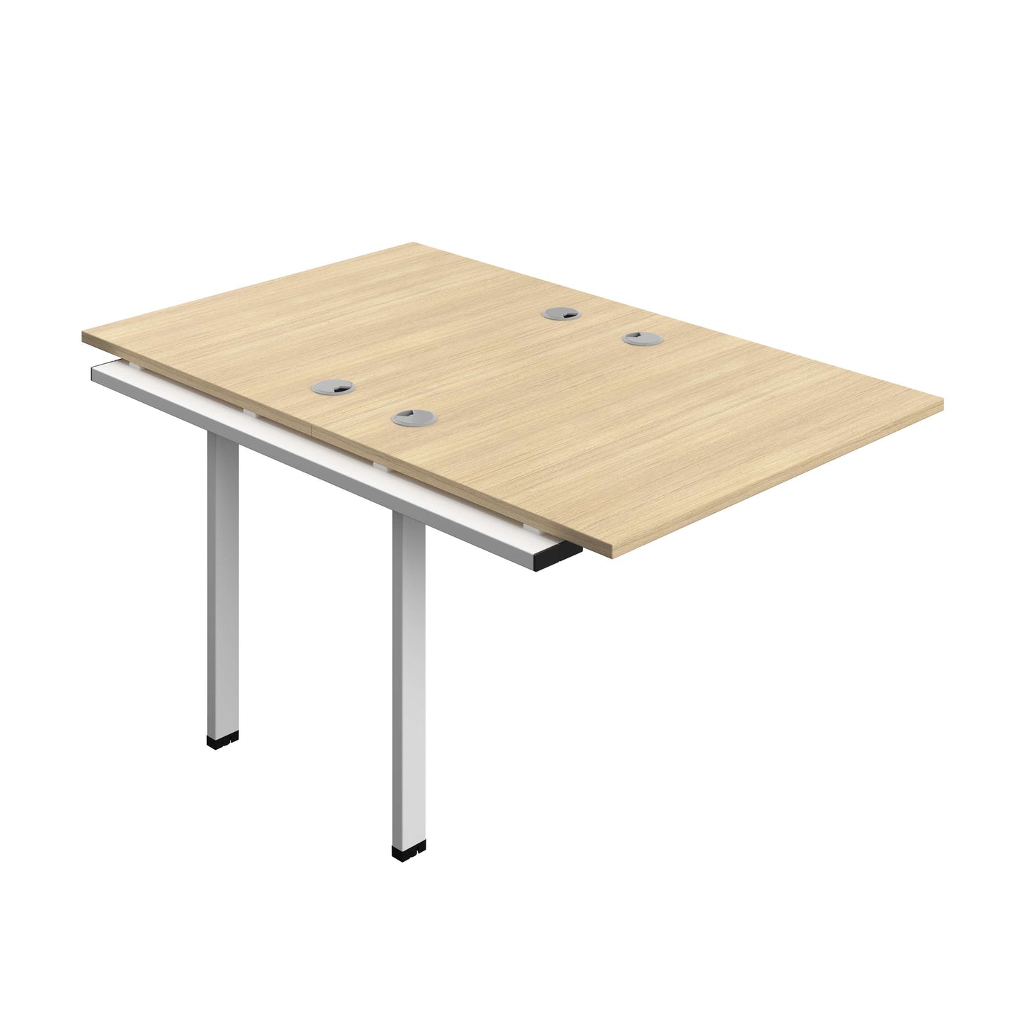 Synergy Bench Extension with Cable Ports: 2 Person (FSC) : 1000 | 800 | Nova Oak/White