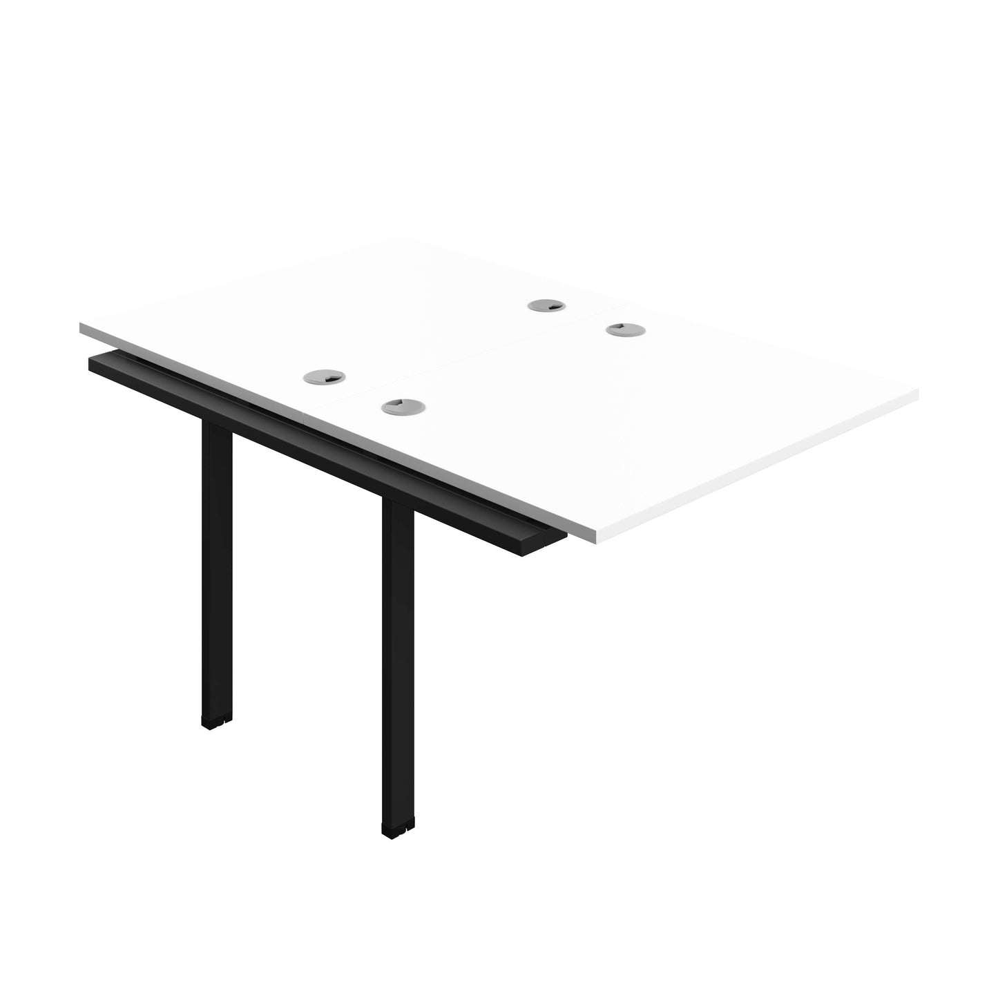 Synergy Bench Extension with Cable Ports: 2 Person (FSC) : 1000 | 800 | White/Black