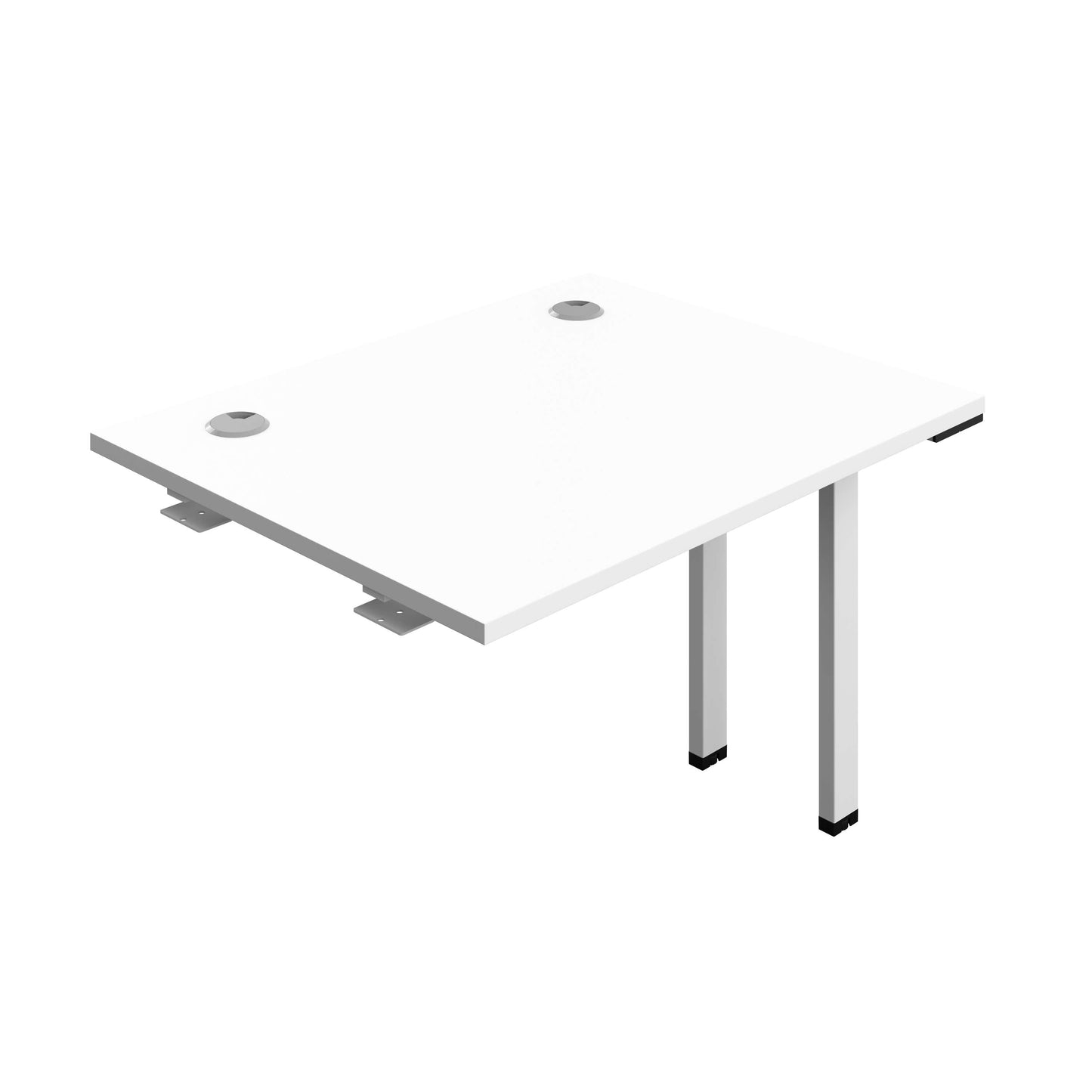 Synergy Bench Extension with Cable Ports: 1 Person (FSC) : 1000 | 800 | White/White