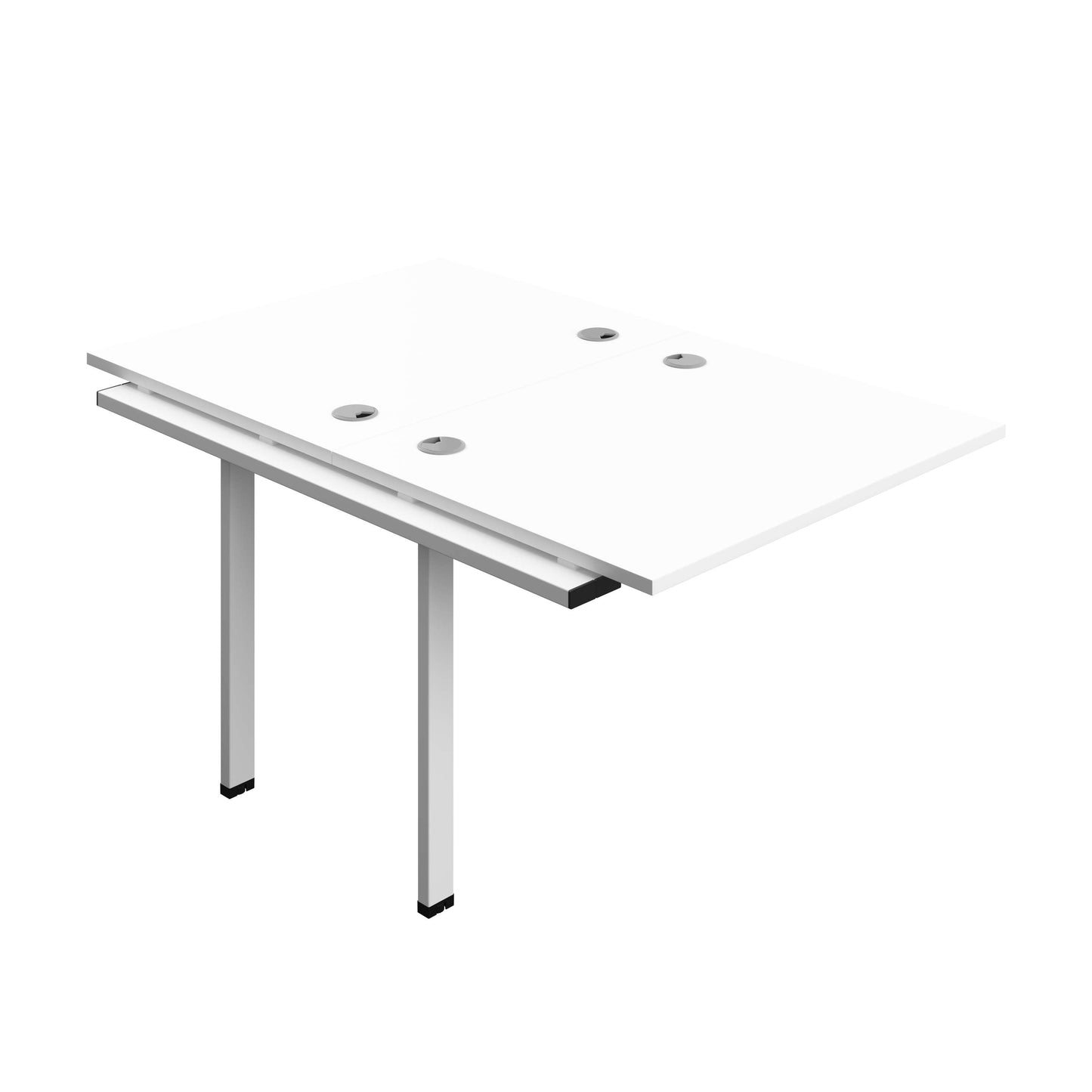 Synergy Bench Extension with Cable Ports: 2 Person (FSC) : 1000 | 800 | White/White