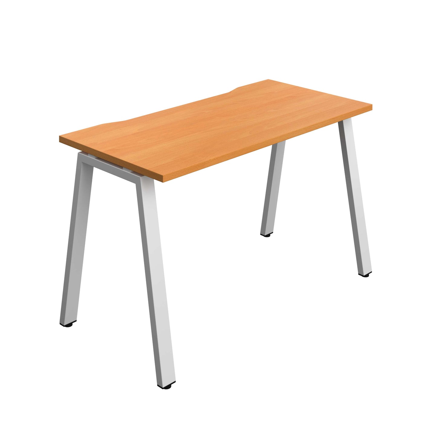 Synergy Bench with Cut Out: 1 Person (FSC) : A-Frame Leg : 1200 | 600 | Beech/Silver
