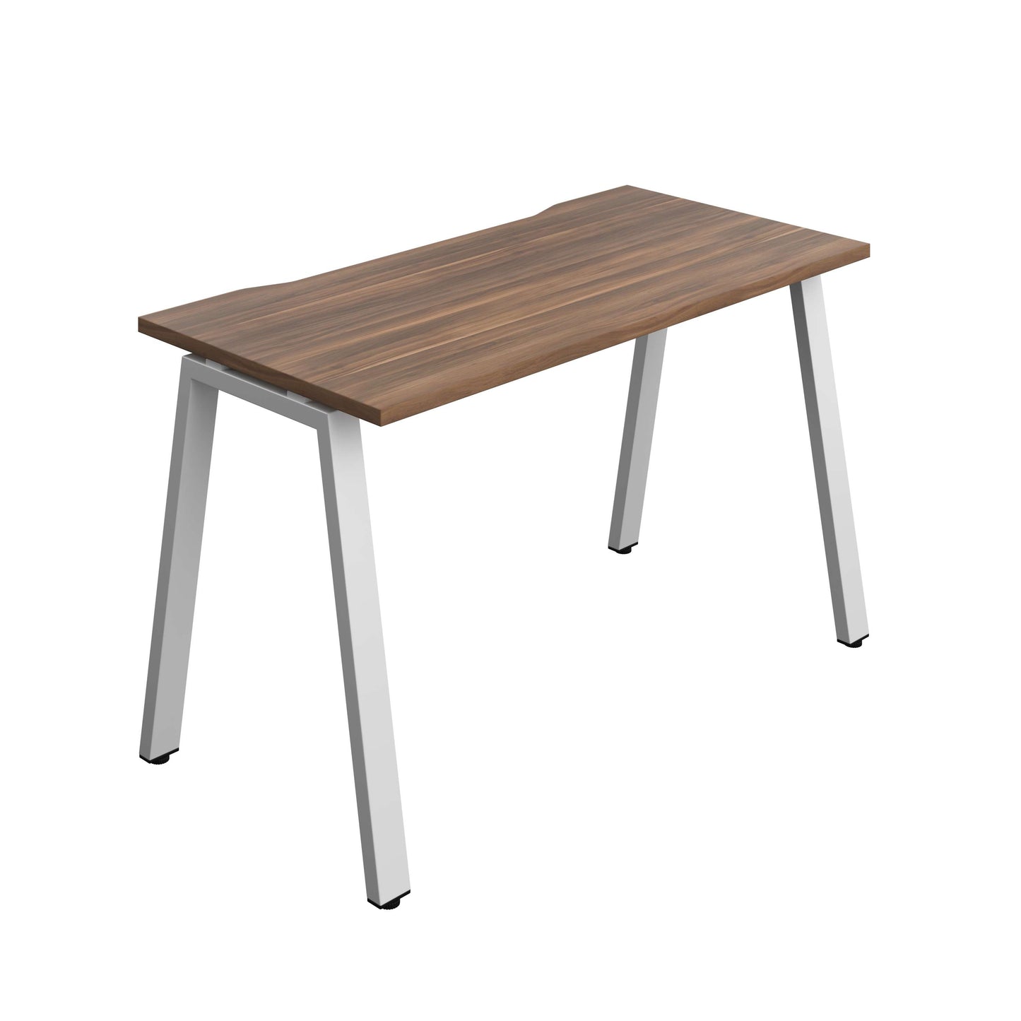 Synergy Bench with Cut Out: 1 Person (FSC) : A-Frame Leg : 1200 | 600 | Dark Walnut/Silver
