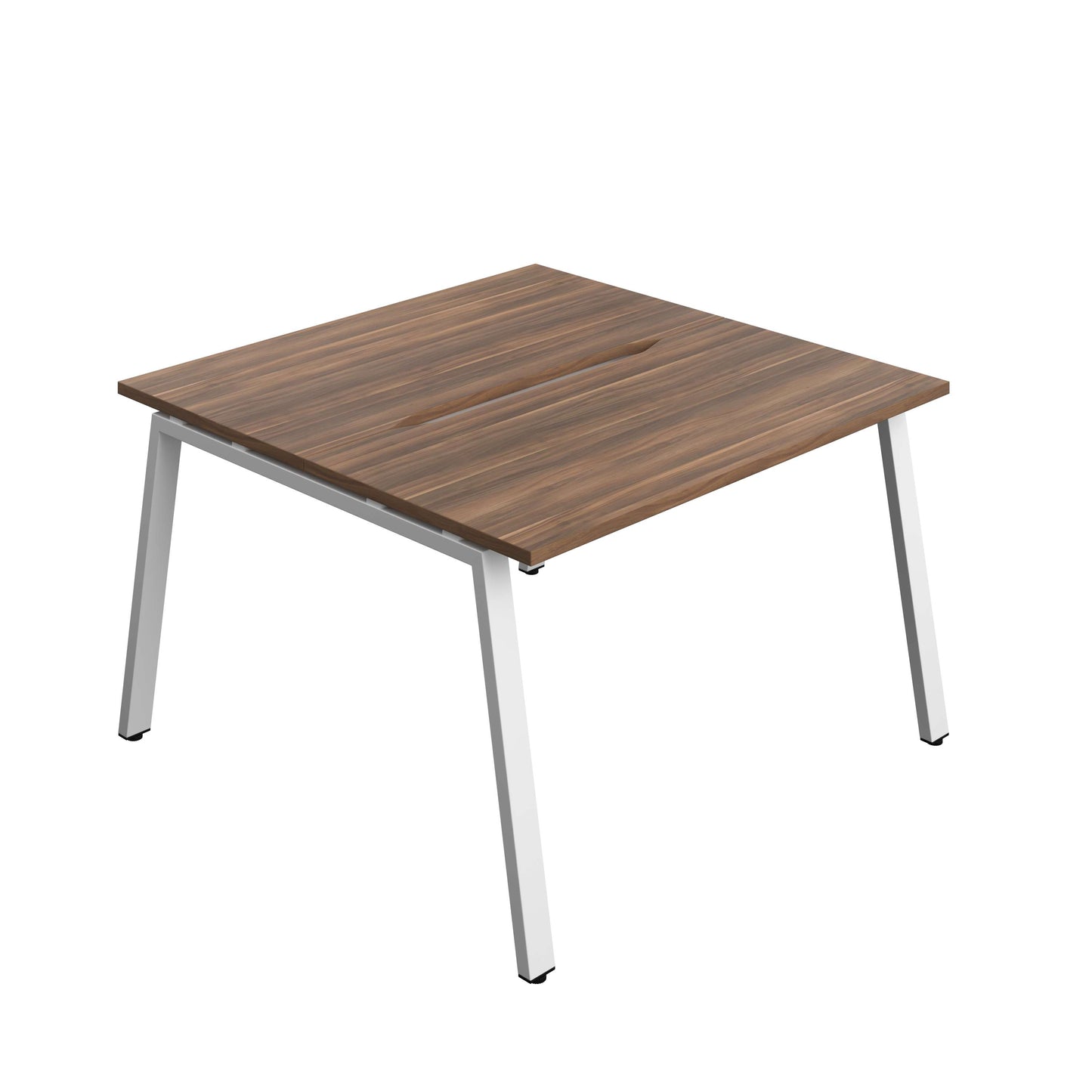 Synergy Bench with Cut Out: 2 Person (FSC) : A-Frame Leg : 1200 | 600 | Dark Walnut/White