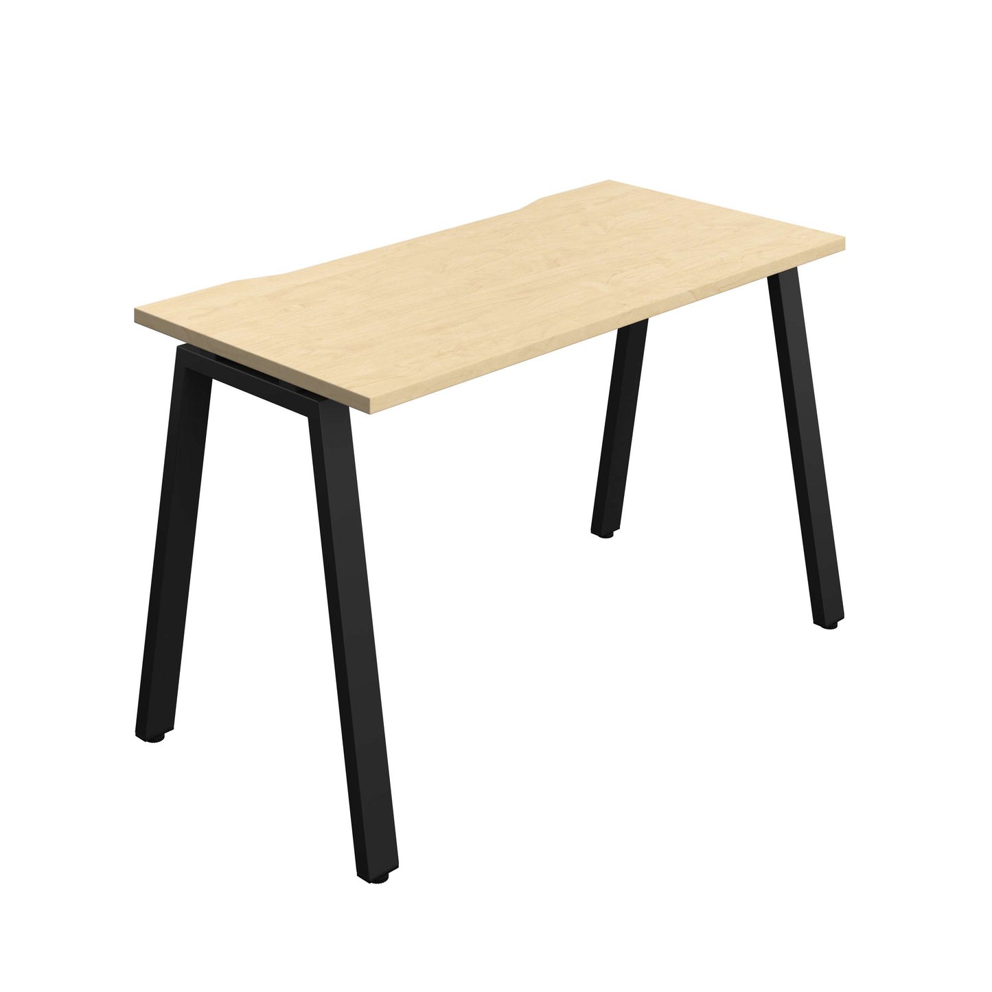 Synergy Bench with Cut Out: 1 Person (FSC) : A-Frame Leg : 1200 | 600 | Maple/Black