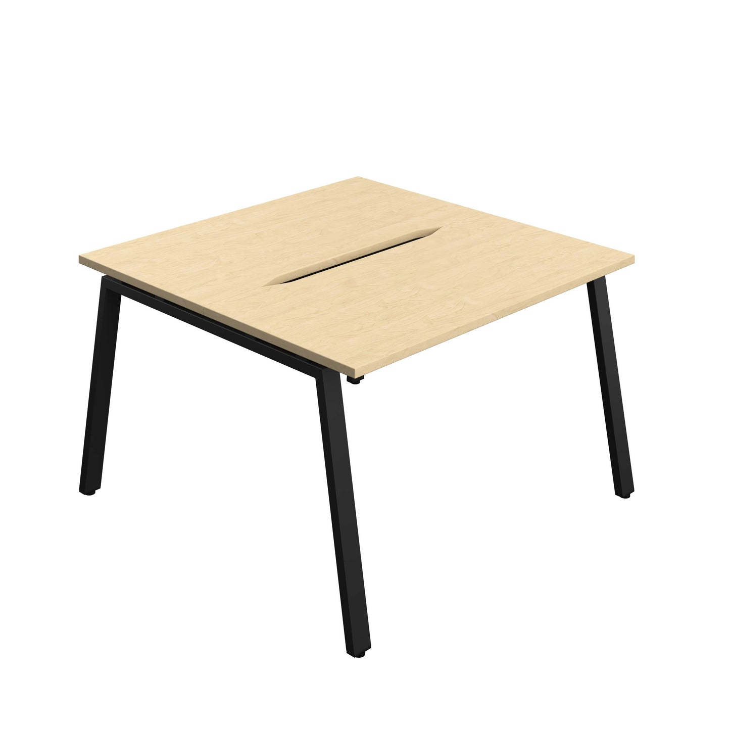 Synergy Bench with Cut Out: 2 Person (FSC) : A-Frame Leg : 1200 | 600 | Maple/Black