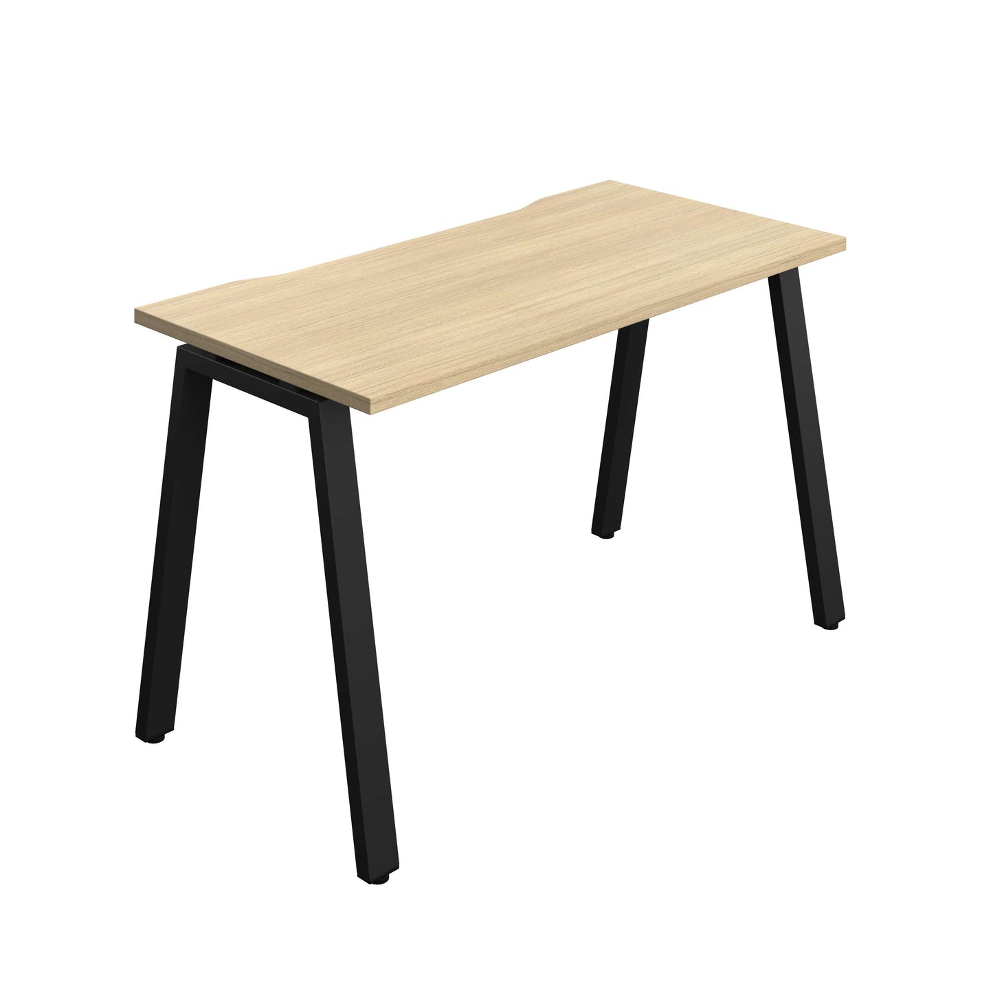 Synergy Bench with Cut Out: 1 Person (FSC) : A-Frame Leg : 1200 | 600 | Nova Oak/Black
