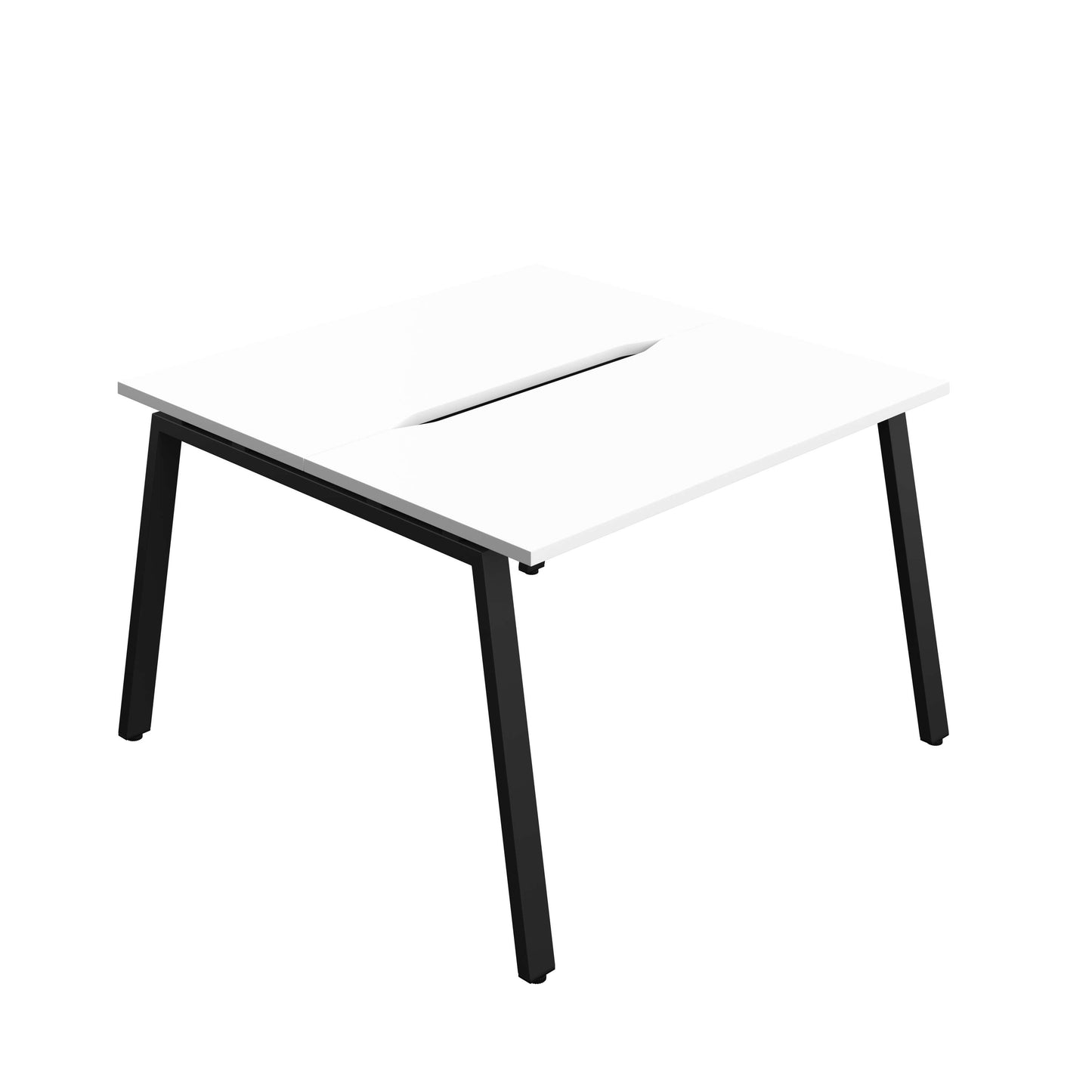Synergy Bench with Cut Out: 2 Person (FSC) : A-Frame Leg : 1200 | 600 | White/Black