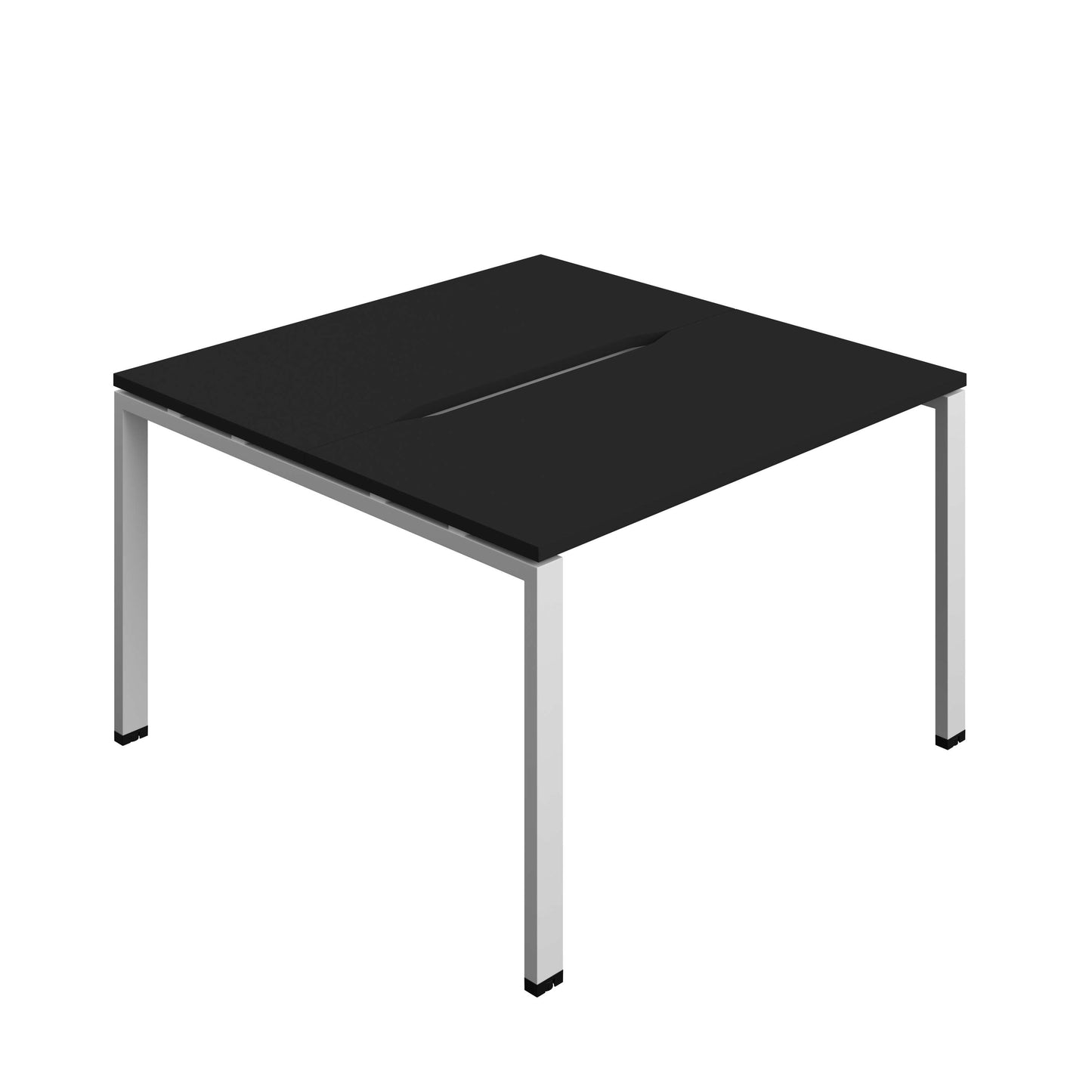 Synergy Bench with Cut Out: 2 Person (FSC) : Goal Post Leg : 1200 | 600 | Black/Silver