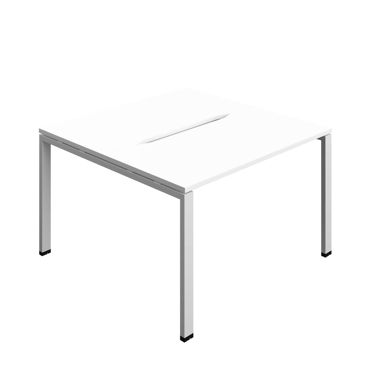 Synergy Bench with Cut Out: 2 Person (FSC) : Goal Post Leg : 1200 | 600 | White/Silver