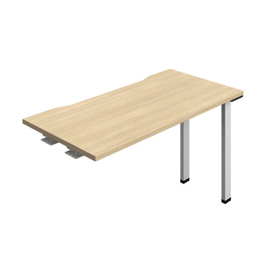 Synergy Bench Extension with Cut Out: 1 Person (FSC) : 1200 | 600 | Nova Oak/Silver