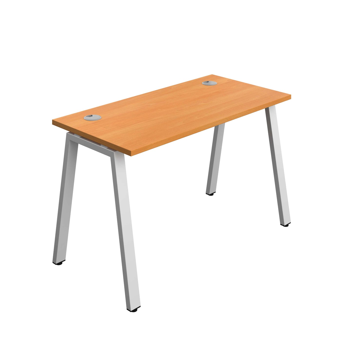 Synergy Bench with Cable Ports: 1 Person (FSC) : A-Frame Leg : 1200 | 600 | Beech/Silver