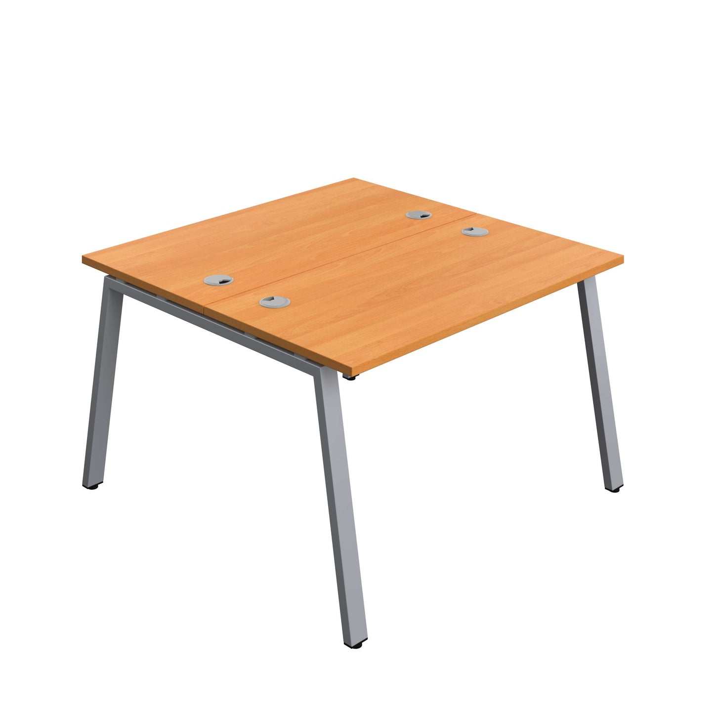 Synergy Bench with Cable Ports: 2 Person (FSC) : A-Frame Leg : 1200 | 600 | Beech/Silver