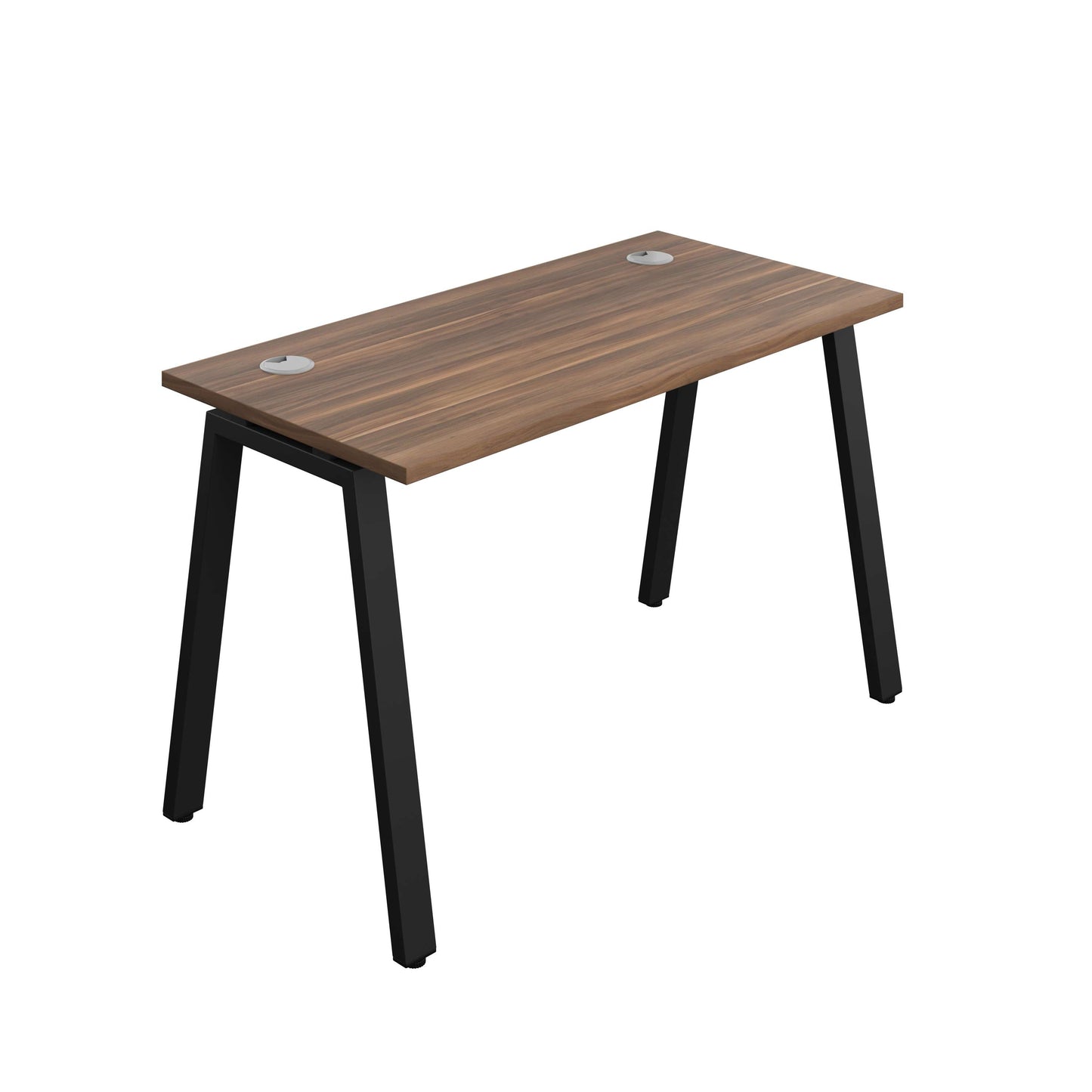 Synergy Bench with Cable Ports: 1 Person (FSC) : A-Frame Leg : 1200 | 600 | Dark Walnut/Black