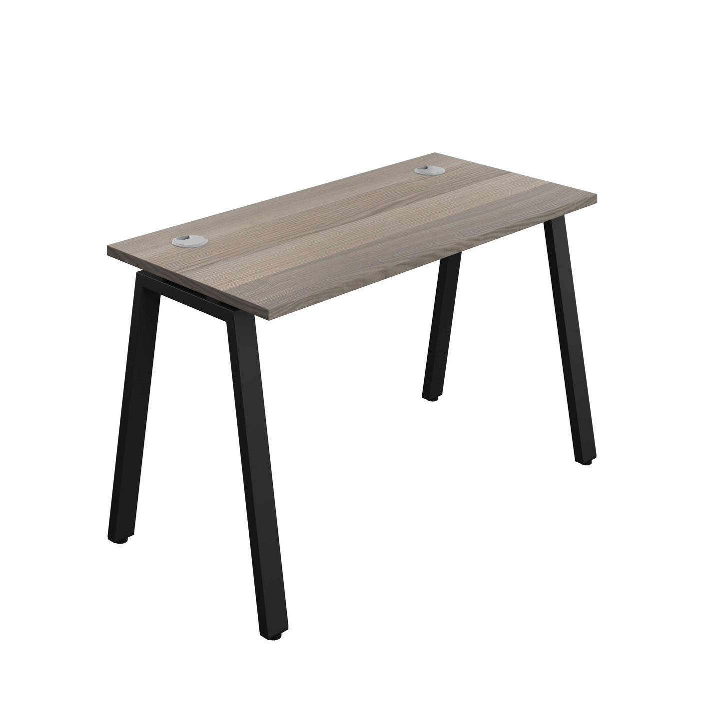 Synergy Bench with Cable Ports: 1 Person (FSC) : A-Frame Leg : 1200 | 600 | Grey Oak/Black