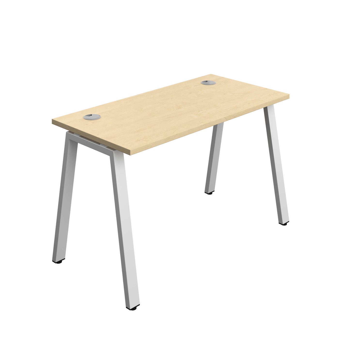 Synergy Bench with Cable Ports: 1 Person (FSC) : A-Frame Leg : 1200 | 600 | Maple/Silver