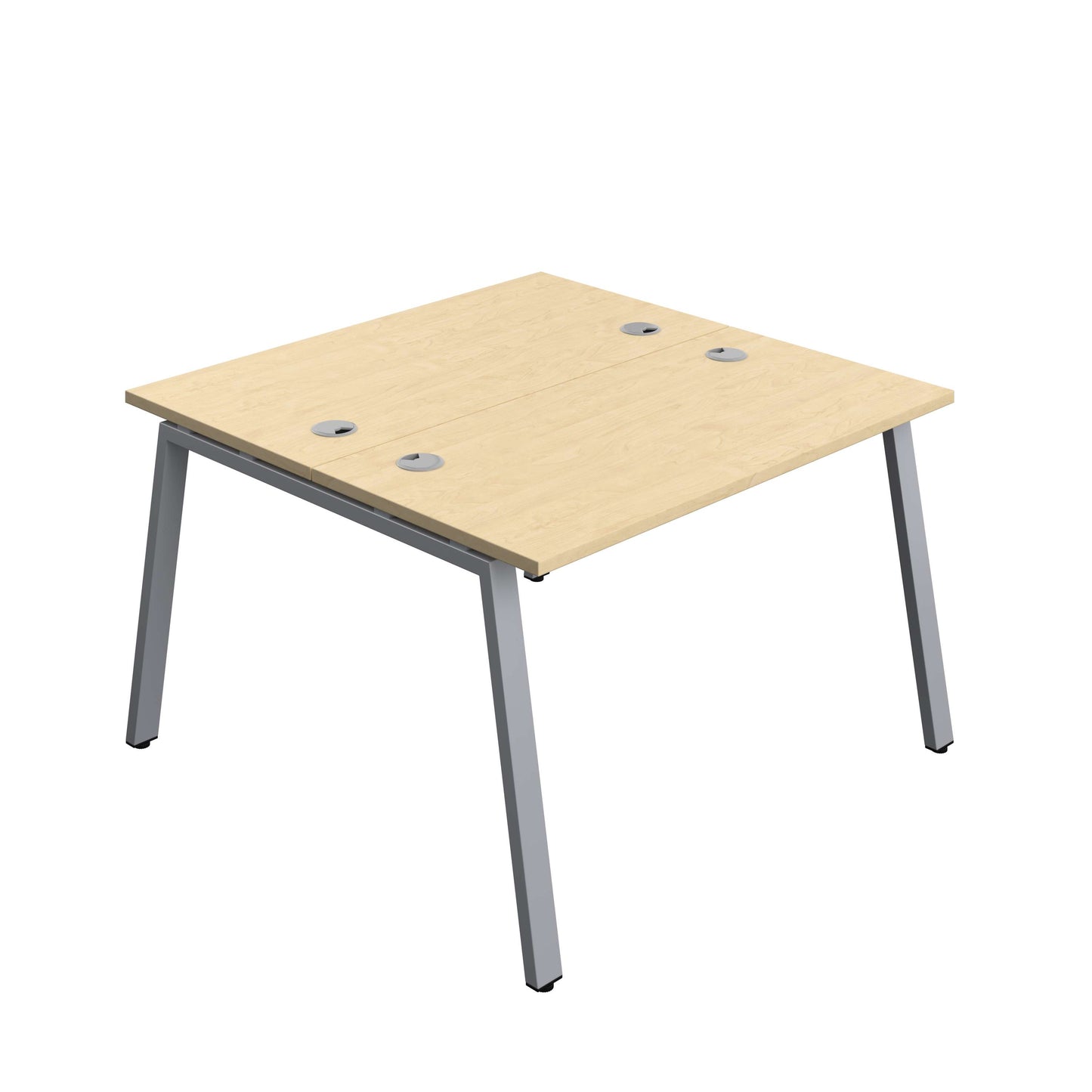 Synergy Bench with Cable Ports: 2 Person (FSC) : A-Frame Leg : 1200 | 600 | Maple/Silver