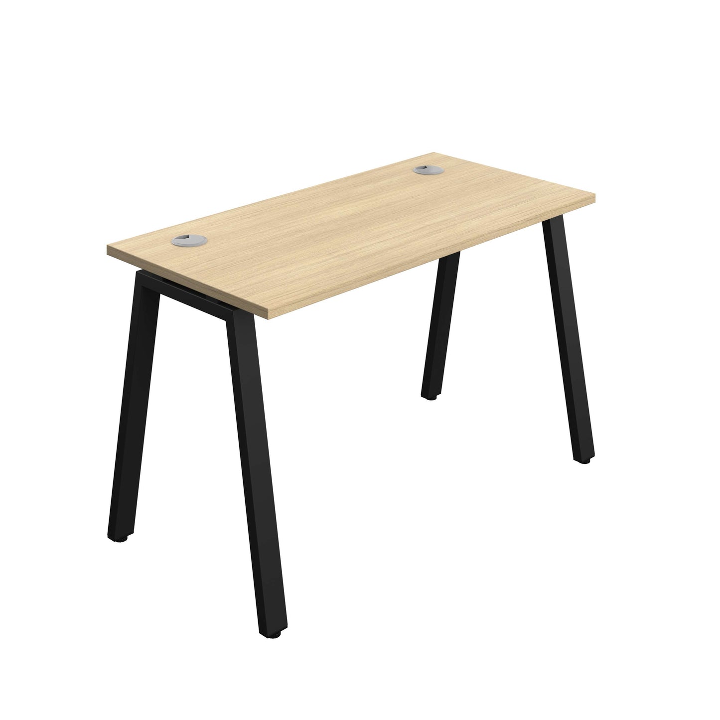 Synergy Bench with Cable Ports: 1 Person (FSC) : A-Frame Leg : 1200 | 600 | Nova Oak/Black