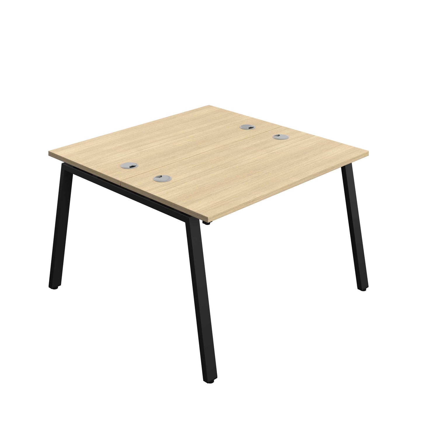 Synergy Bench with Cable Ports: 2 Person (FSC) : A-Frame Leg : 1200 | 600 | Nova Oak/Black