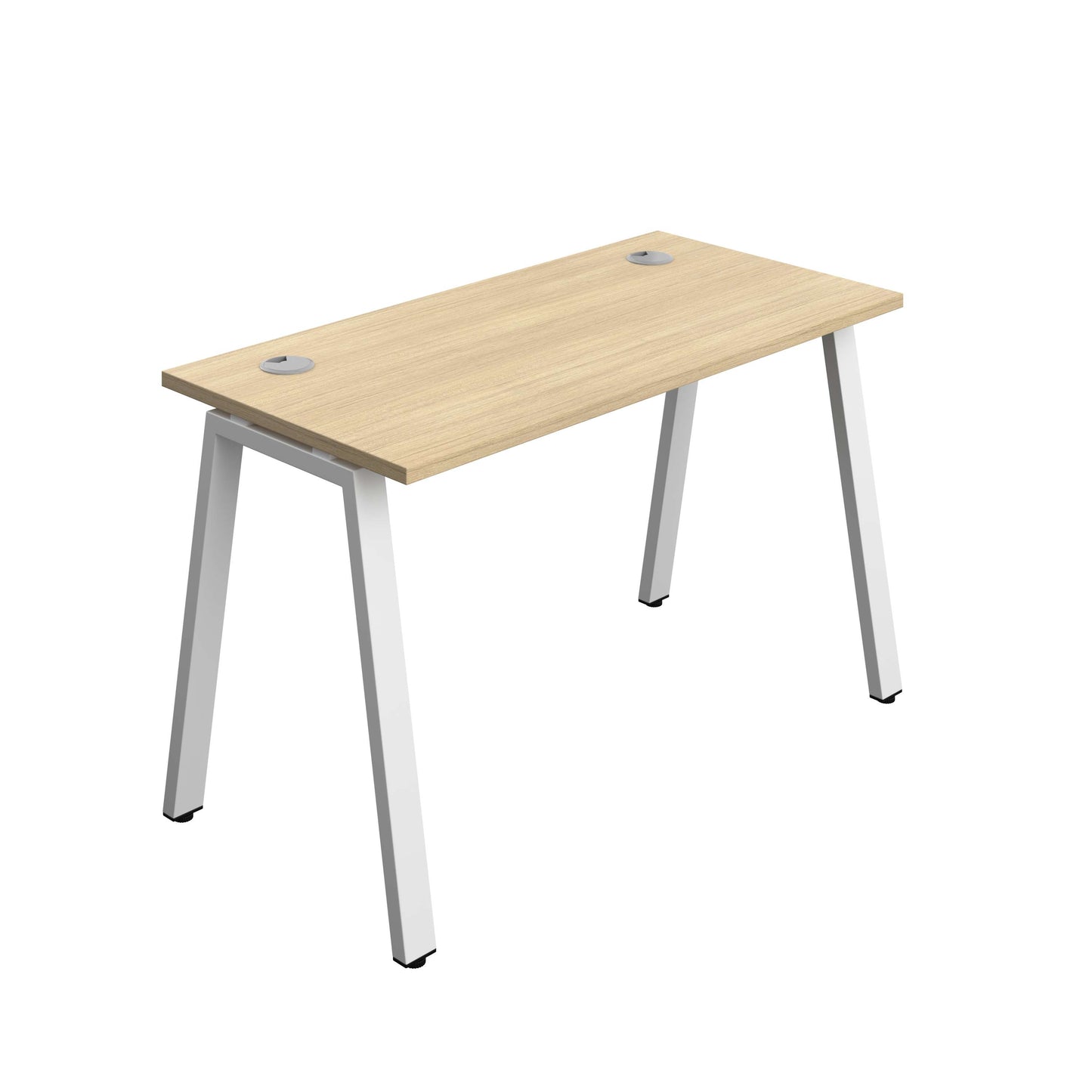 Synergy Bench with Cable Ports: 1 Person (FSC) : A-Frame Leg : 1200 | 600 | Nova Oak/White