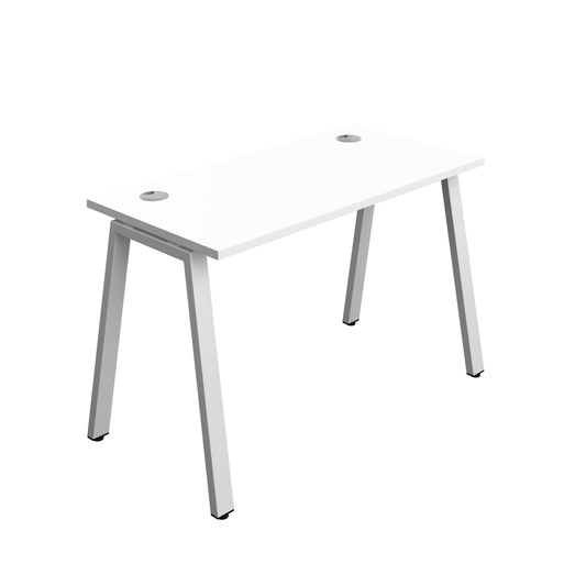 Synergy Bench with Cable Ports: 1 Person (FSC) : A-Frame Leg : 1200 | 600 | White/Silver