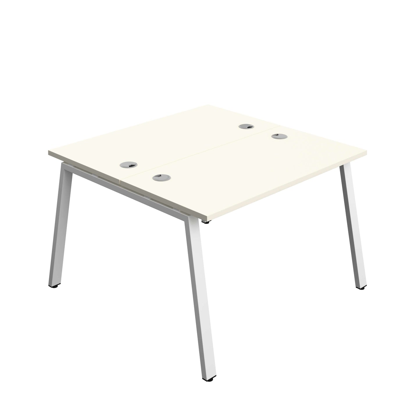 Synergy Bench with Cable Ports: 2 Person (FSC) : A-Frame Leg : 1200 | 600 | White/White