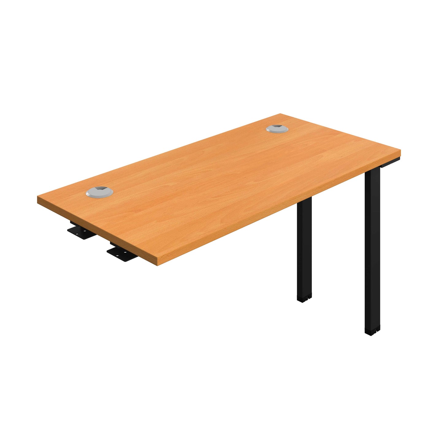 Synergy Bench Extension with Cable Ports: 1 Person (FSC) : 1200 | 600 | Beech/Black