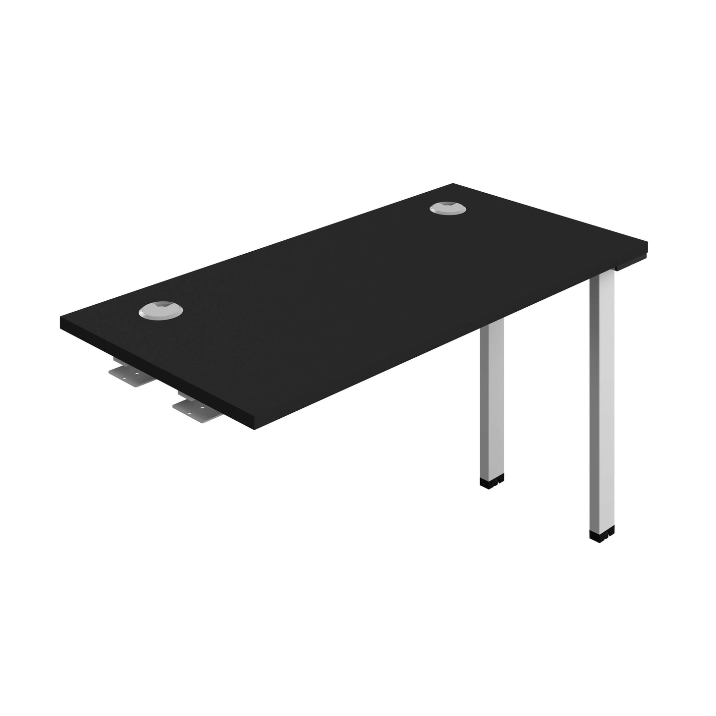 Synergy Bench Extension with Cable Ports: 1 Person (FSC) : 1200 | 600 | Black/Silver