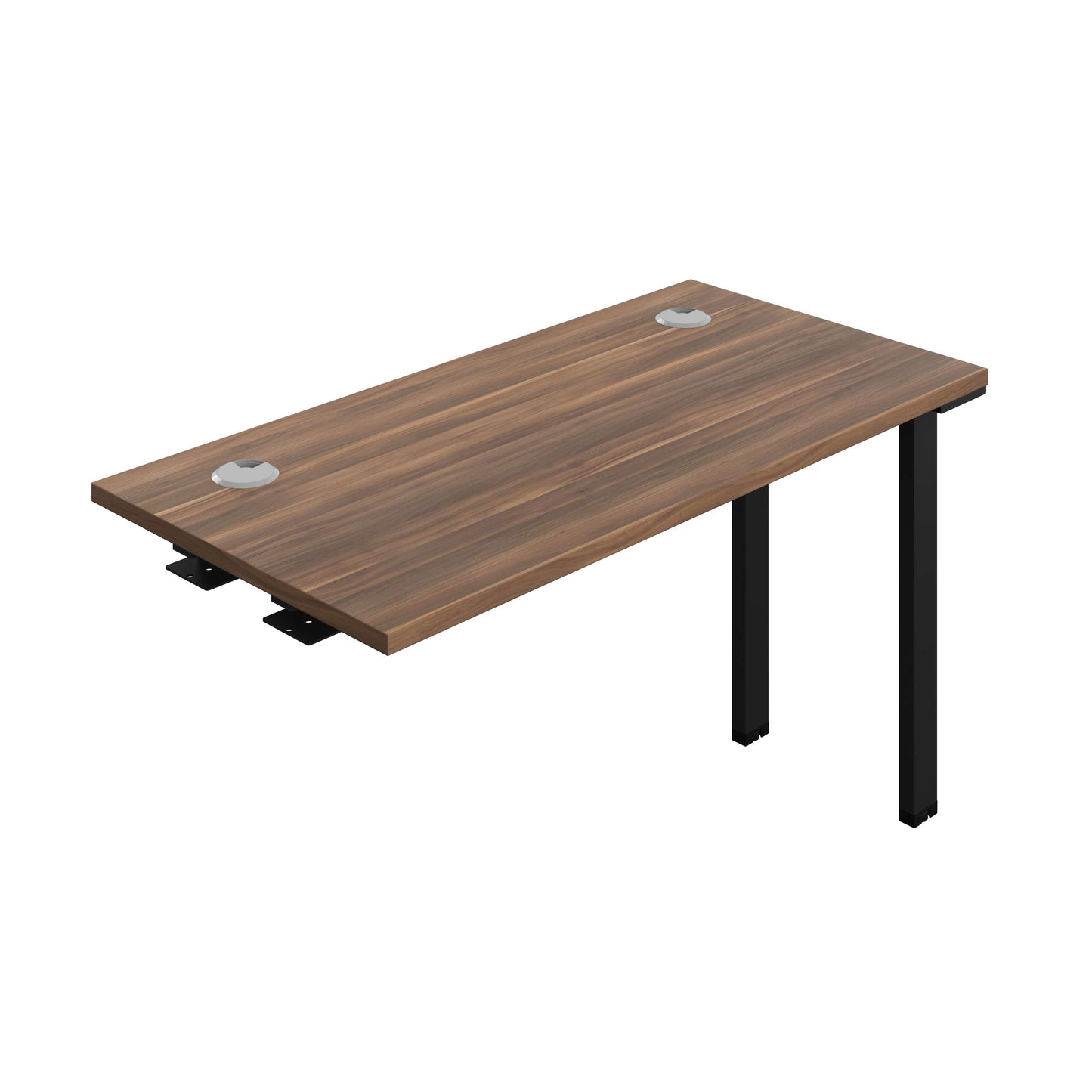 Synergy Bench Extension with Cable Ports: 1 Person (FSC) : 1200 | 600 | Dark Walnut/Black