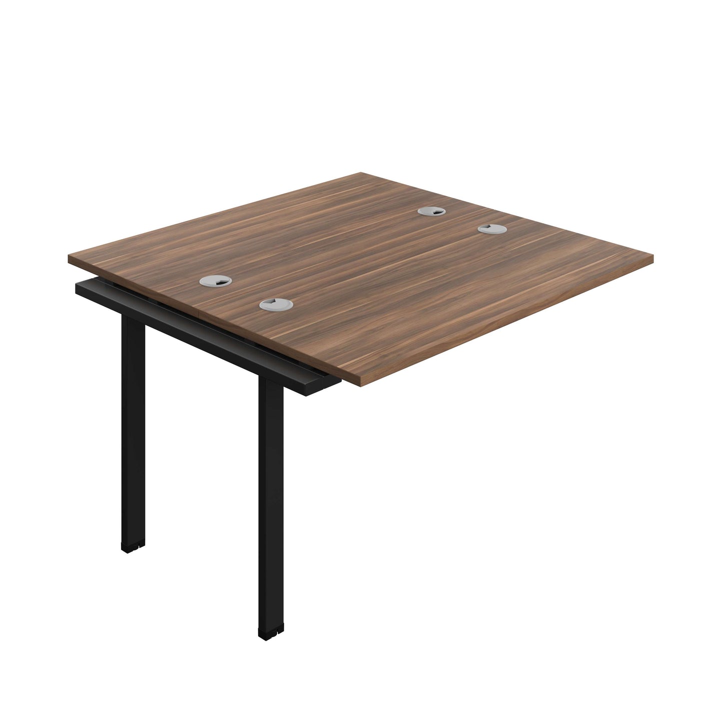 Synergy Bench Extension with Cable Ports: 2 Person (FSC) : 1200 | 600 | Dark Walnut/Black
