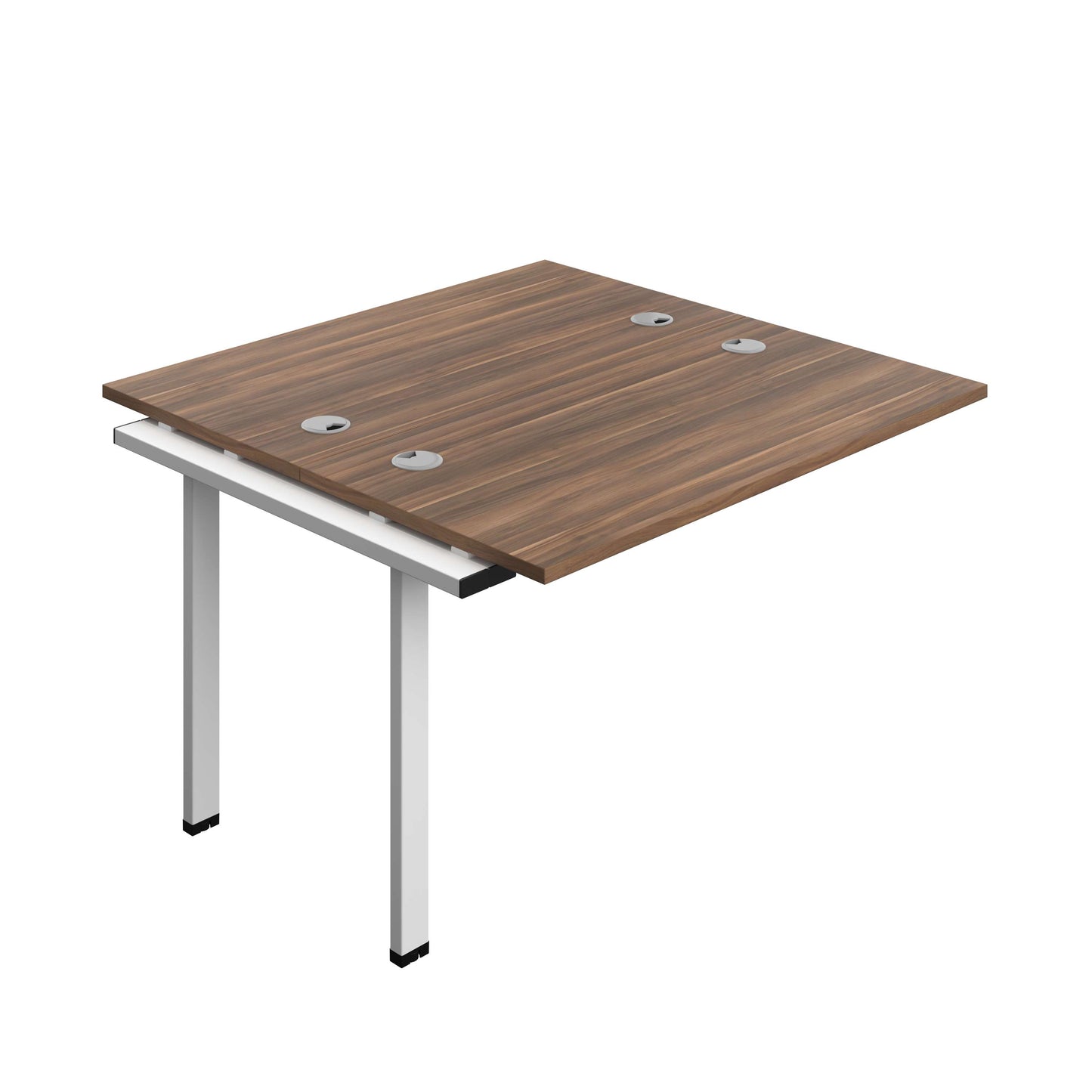 Synergy Bench Extension with Cable Ports: 2 Person (FSC) : 1200 | 600 | Dark Walnut/White