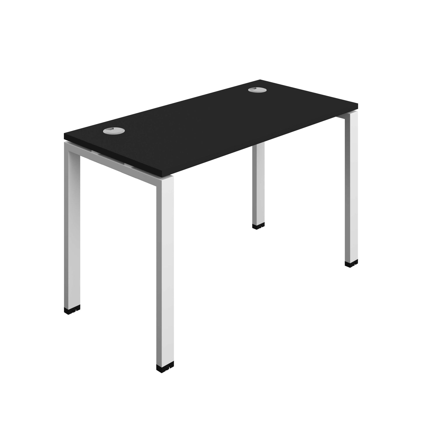 Synergy Bench with Cable Ports: 1 Person (FSC) : Goal Post Leg : 1200 | 600 | Black/White