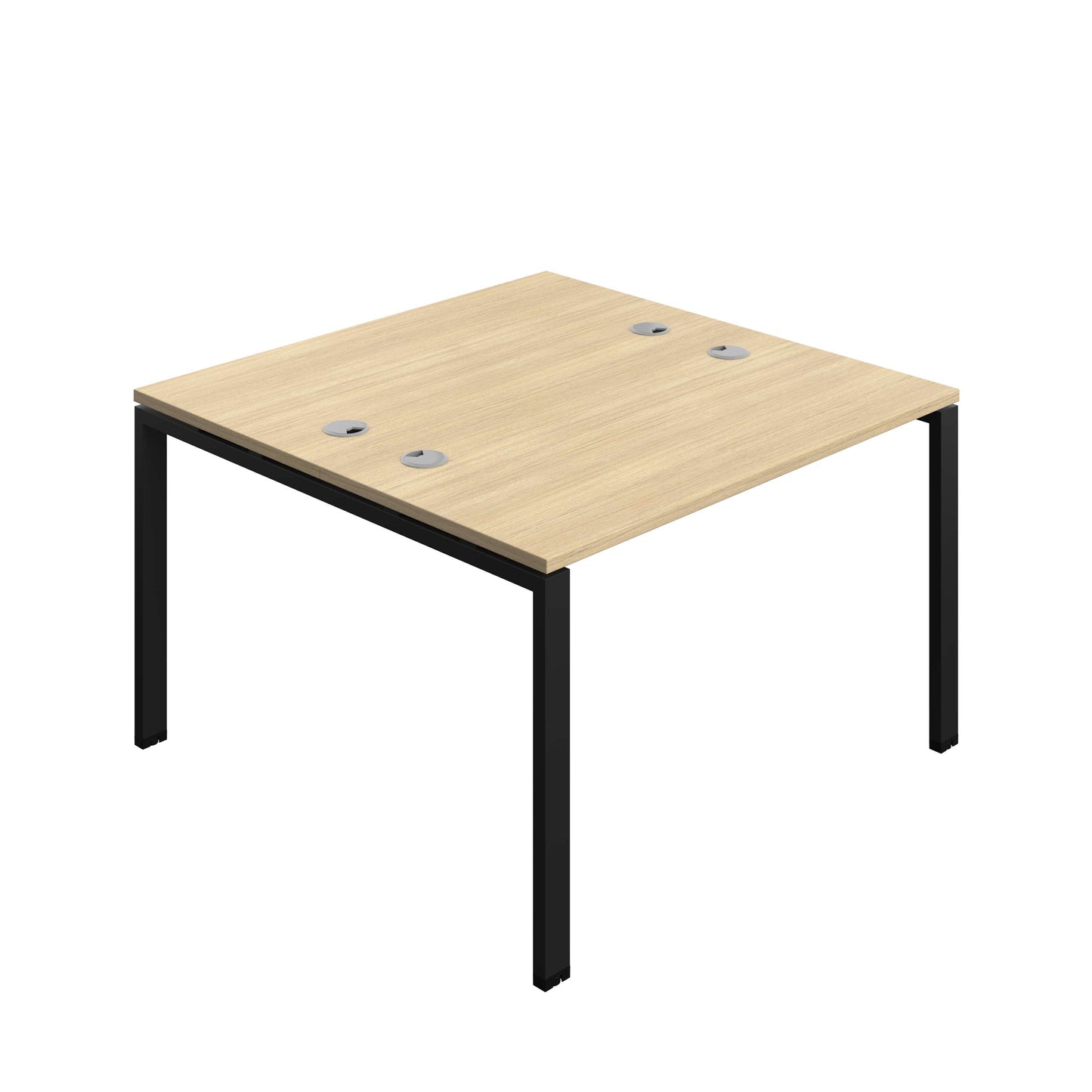 Synergy Bench with Cable Ports: 2 Person (FSC) : Goal Post Leg : 1200 | 600 | Nova Oak/Black
