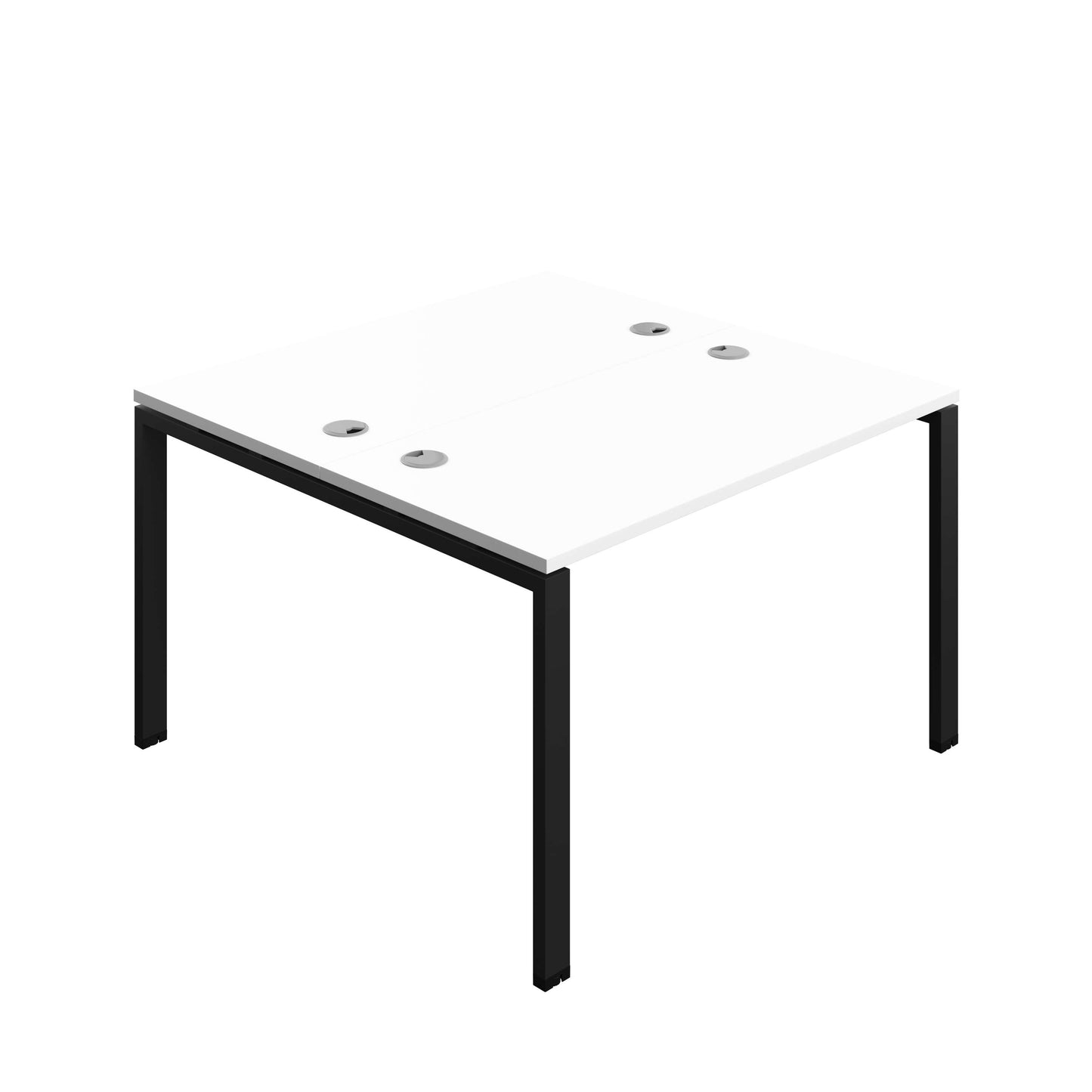 Synergy Bench with Cable Ports: 2 Person (FSC) : Goal Post Leg : 1200 | 600 | White/Black