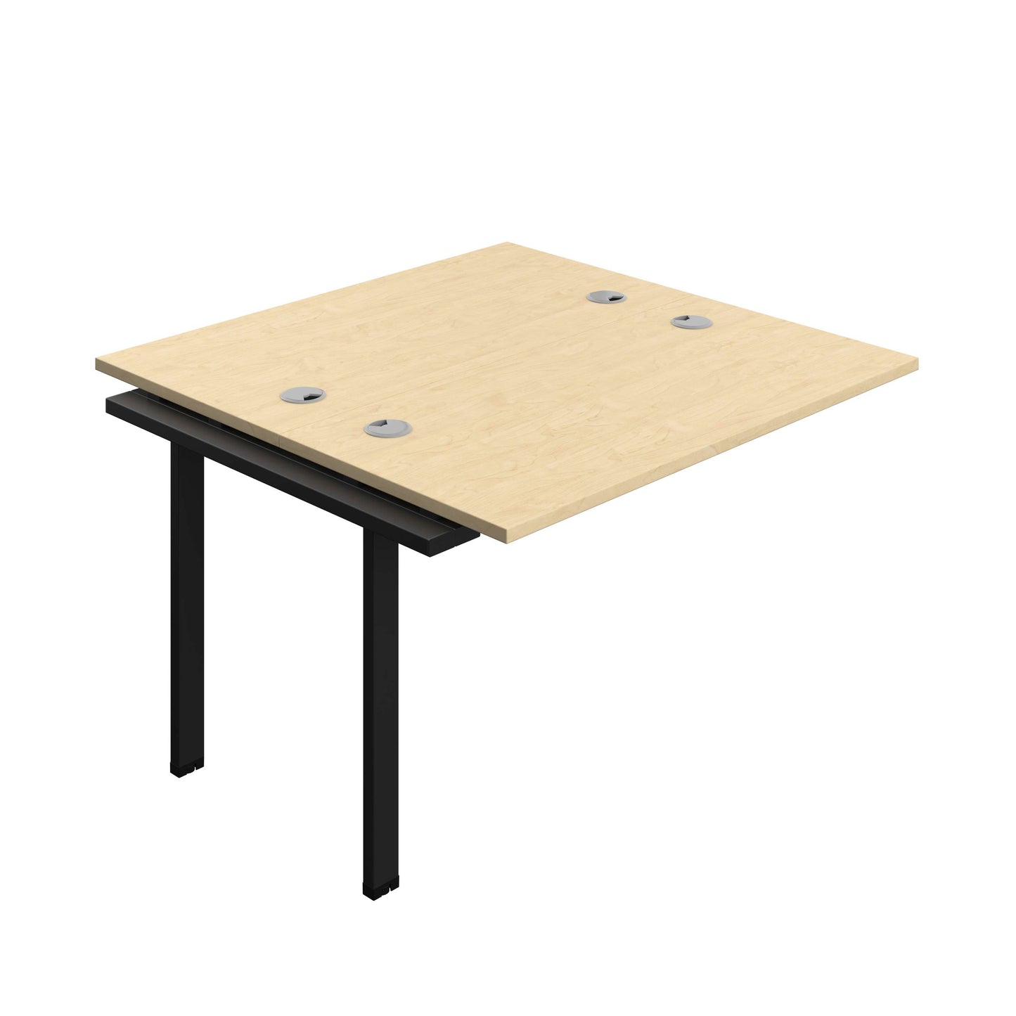 Synergy Bench Extension with Cable Ports: 2 Person (FSC) : 1200 | 600 | Maple/Black