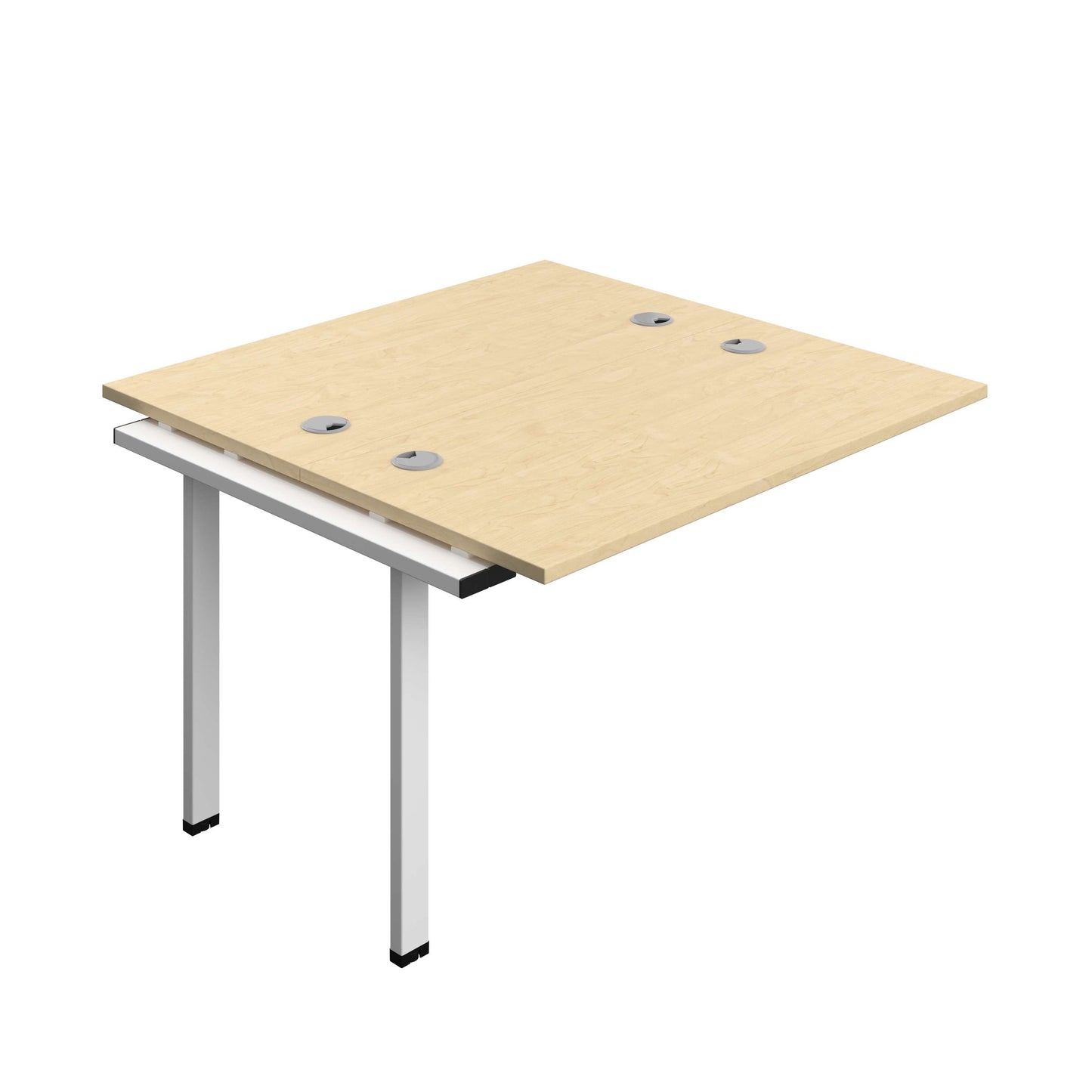 Synergy Bench Extension with Cable Ports: 2 Person (FSC) : 1200 | 600 | Maple/White