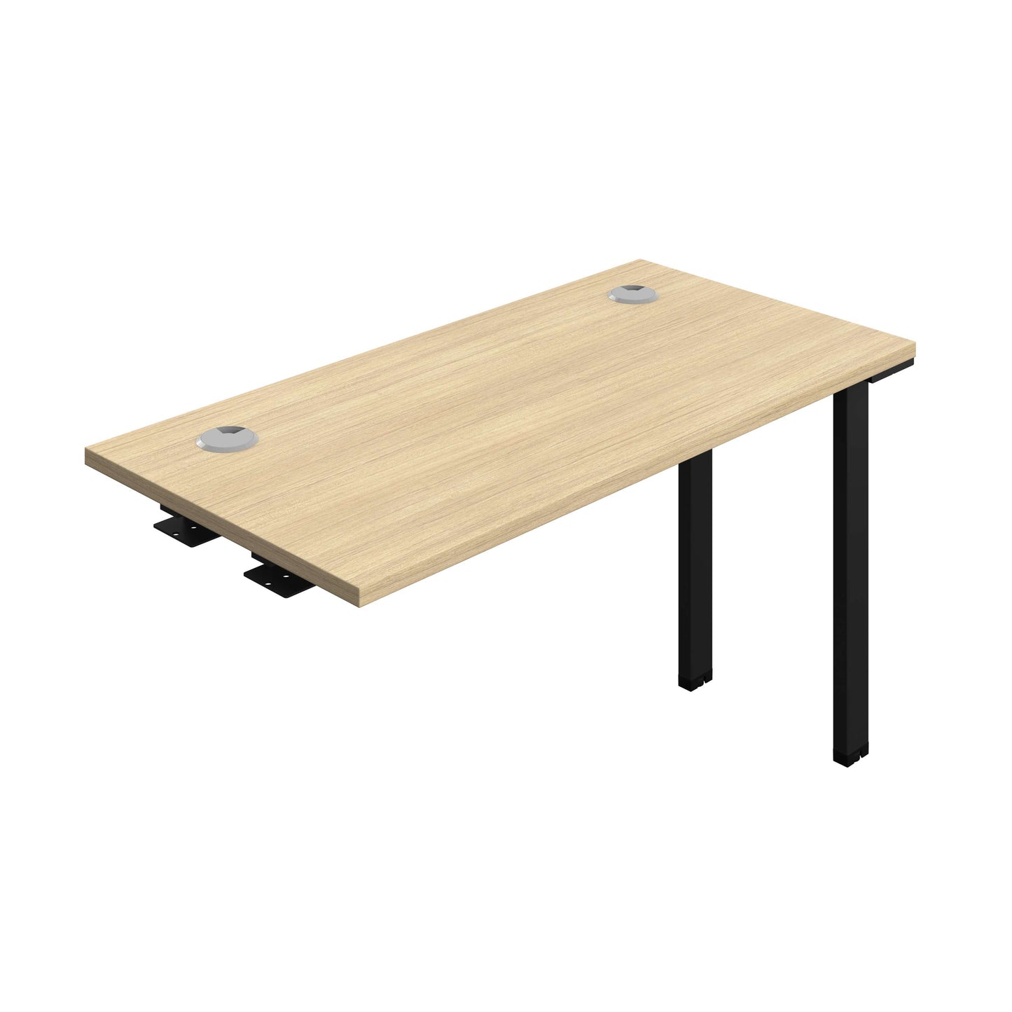Synergy Bench Extension with Cable Ports: 1 Person (FSC) : 1200 | 600 | Nova Oak/Black