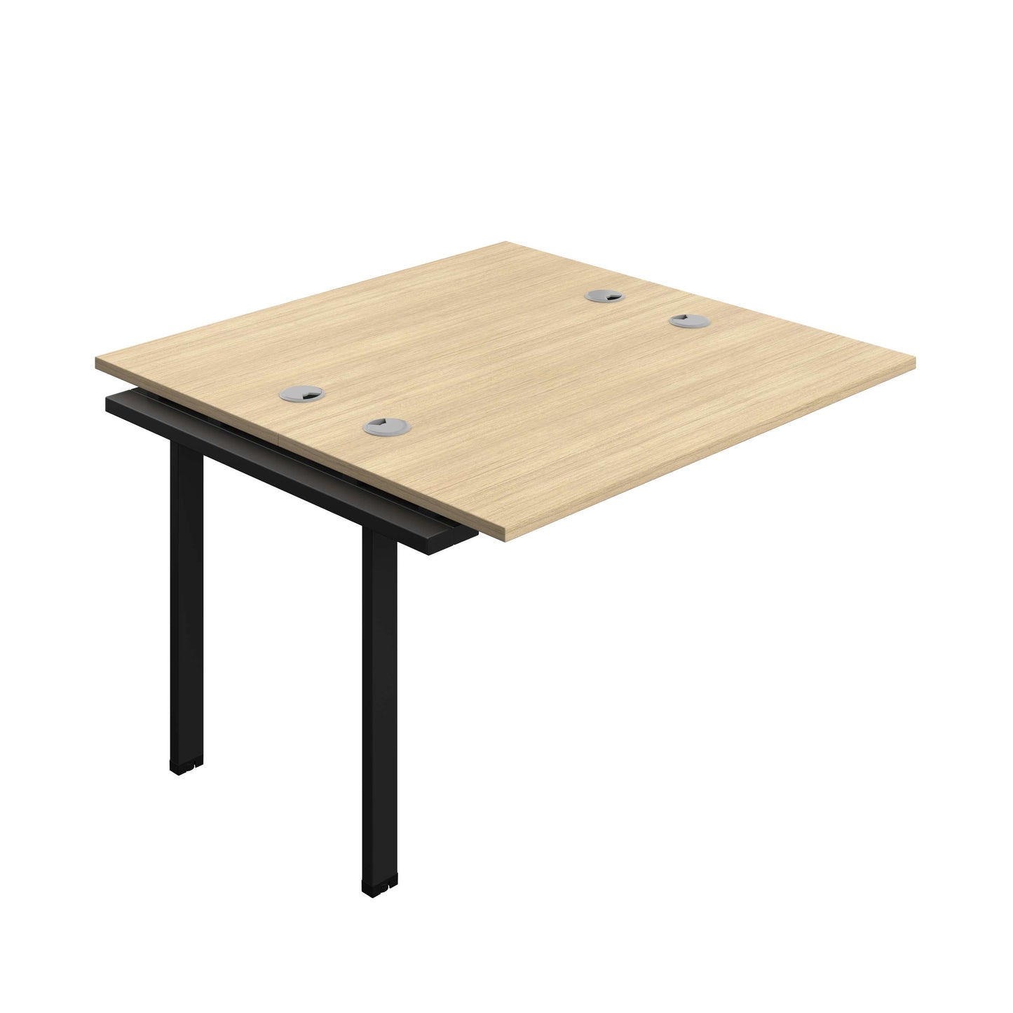 Synergy Bench Extension with Cable Ports: 2 Person (FSC) : 1200 | 600 | Nova Oak/Black
