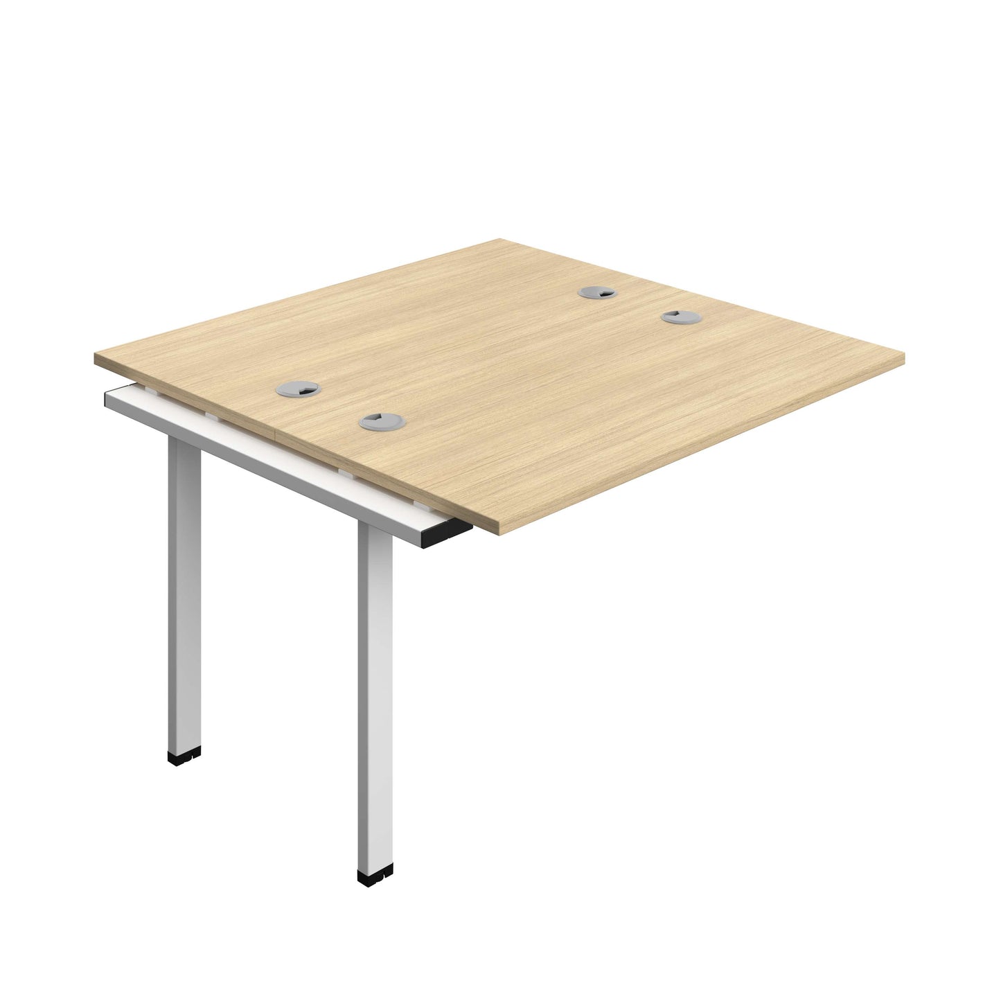 Synergy Bench Extension with Cable Ports: 2 Person (FSC) : 1200 | 600 | Nova Oak/White