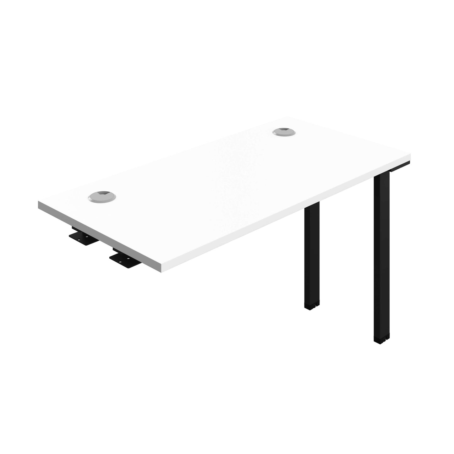 Synergy Bench Extension with Cable Ports: 1 Person (FSC) : 1200 | 600 | White/Black