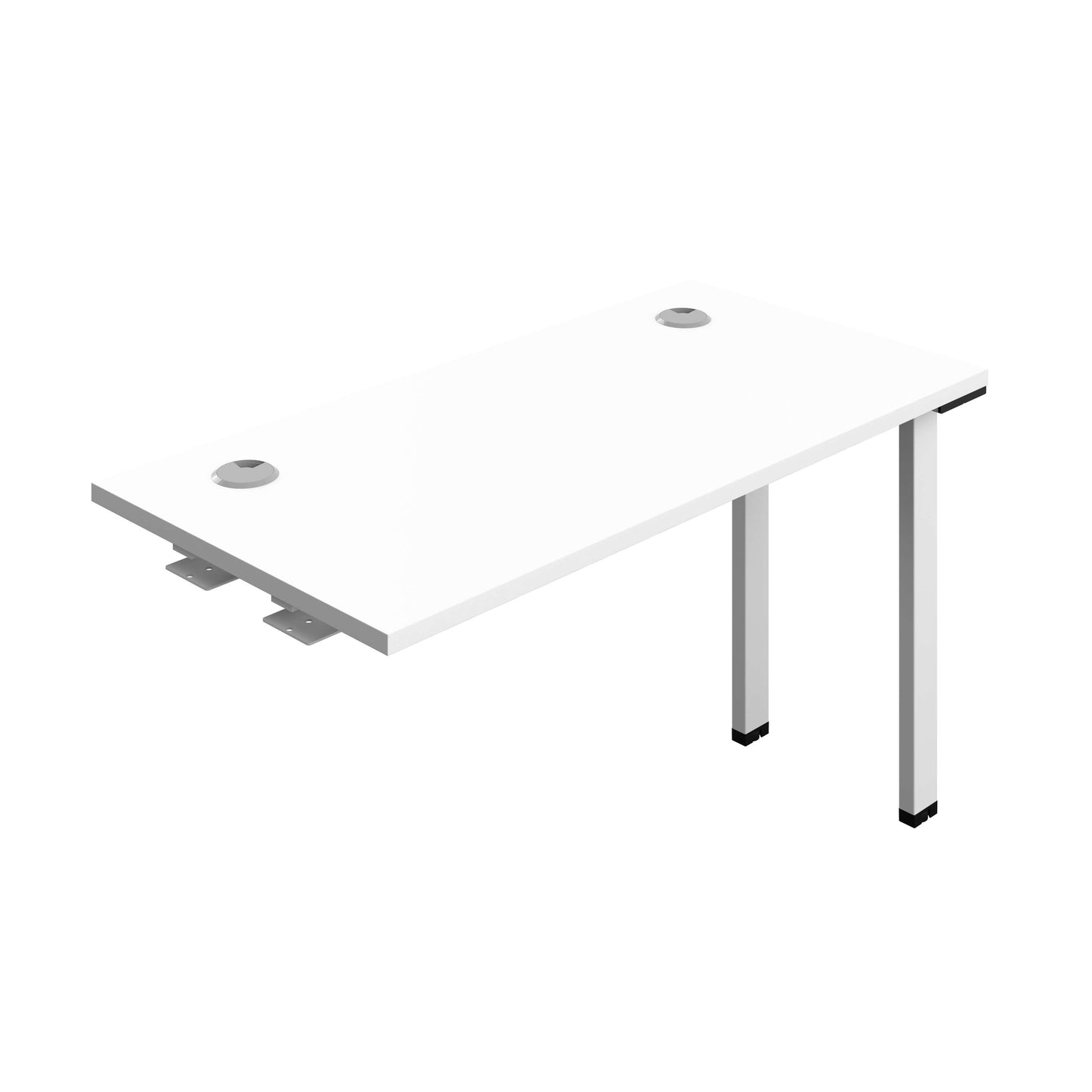 Synergy Bench Extension with Cable Ports: 1 Person (FSC) : 1200 | 600 | White/White
