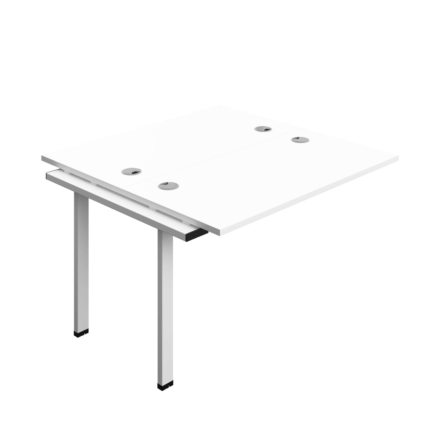 Synergy Bench Extension with Cable Ports: 2 Person (FSC) : 1200 | 600 | White/White