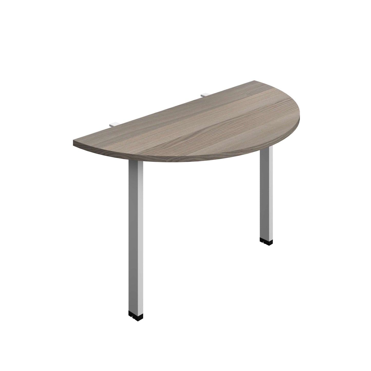 Synergy Screen Depth D-End Single Person Bench : Goal Post Leg : 1200 | 600 | Grey Oak/Silver