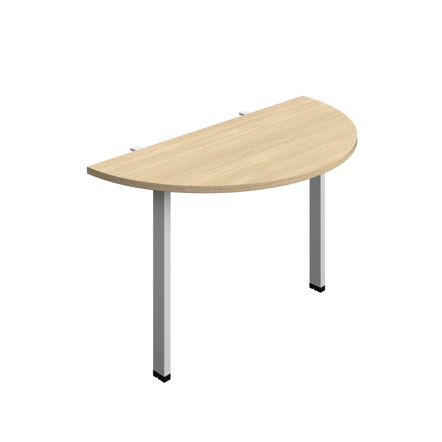 Synergy Screen Depth D-End Single Person Bench : Goal Post Leg : 1200 | 600 | Nova Oak/Silver