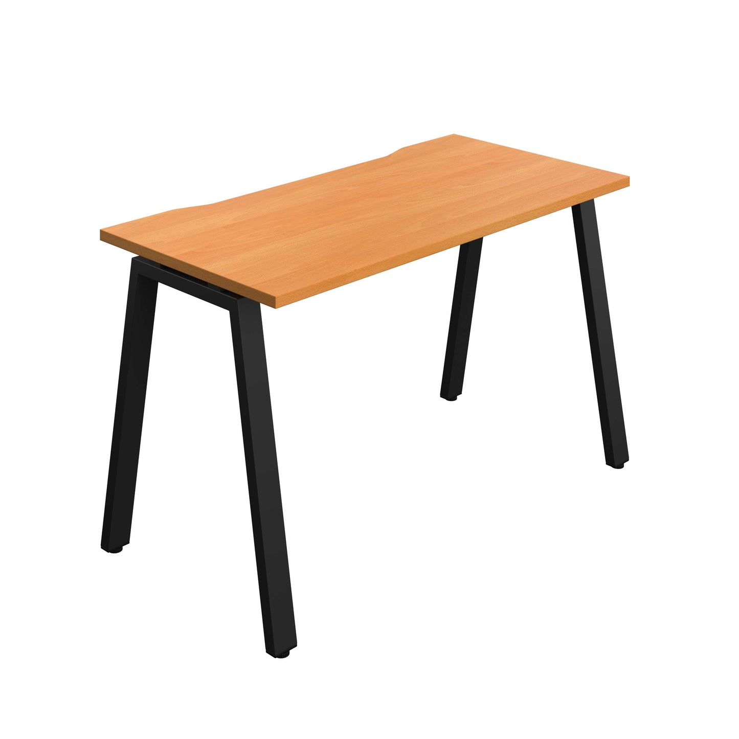 Synergy Bench with Cut Out: 1 Person (FSC) : A-Frame Leg : 1200 | 700 | Beech/Black