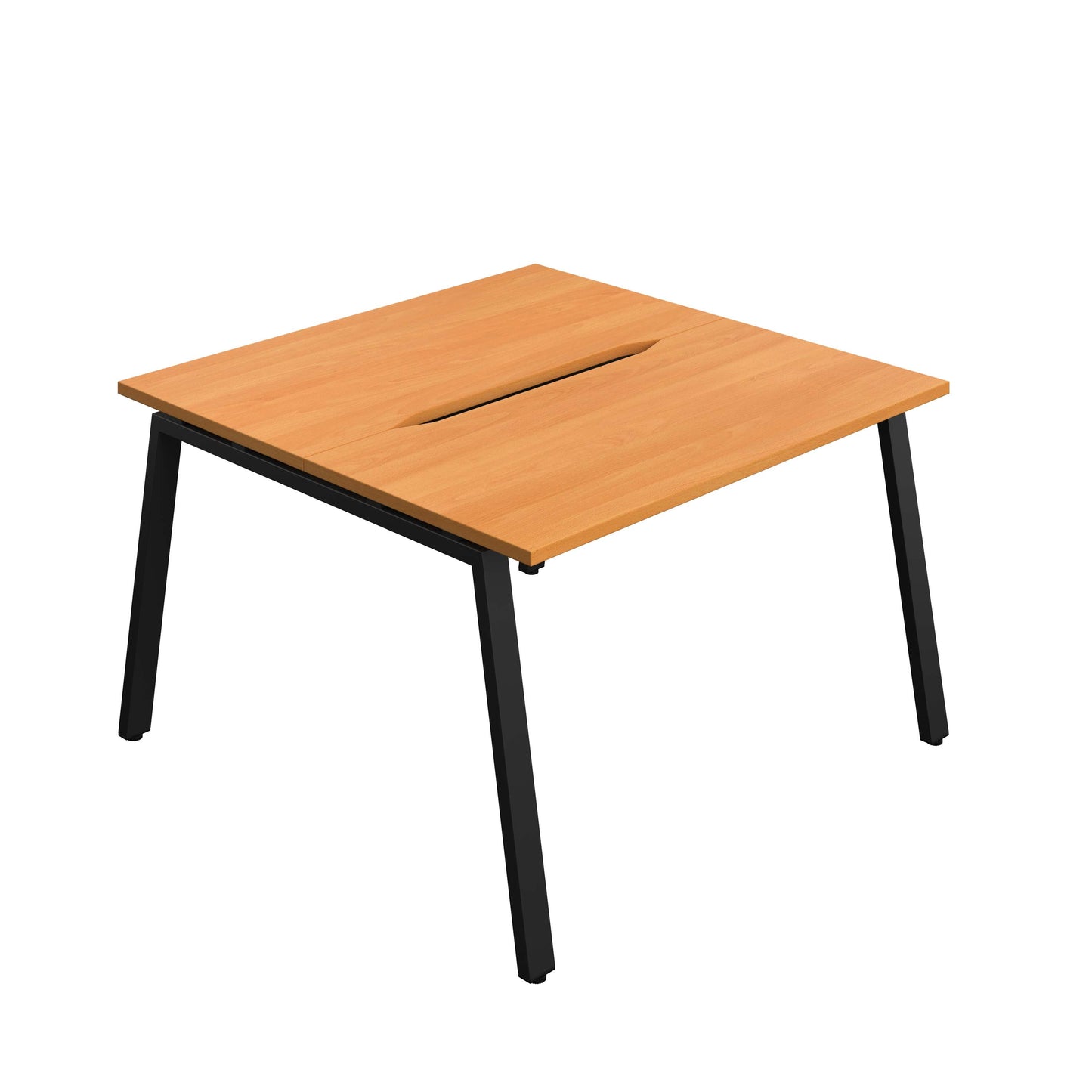 Synergy Bench with Cut Out: 2 Person (FSC) : A-Frame Leg : 1200 | 700 | Beech/Black