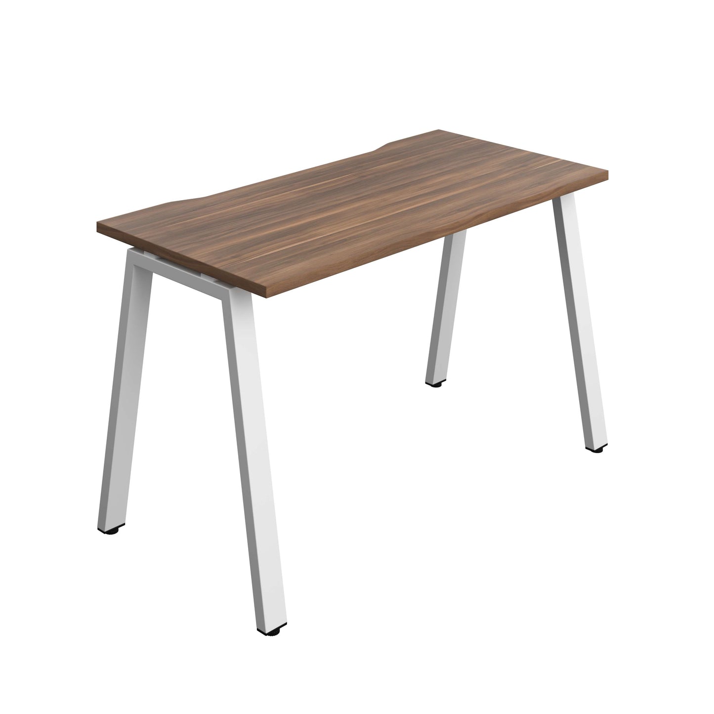 Synergy Bench with Cut Out: 1 Person (FSC) : A-Frame Leg : 1200 | 700 | Dark Walnut/White
