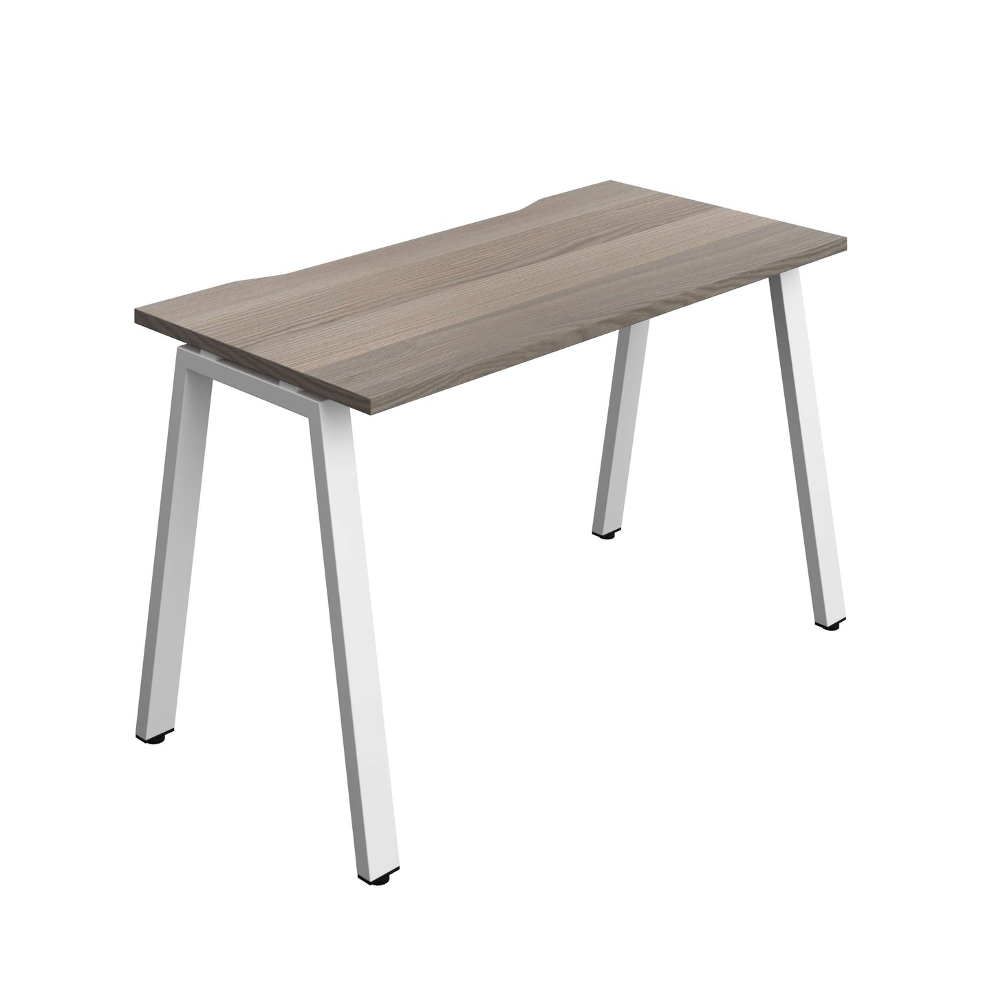 Synergy Bench with Cut Out: 1 Person (FSC) : A-Frame Leg : 1200 | 700 | Grey Oak/White