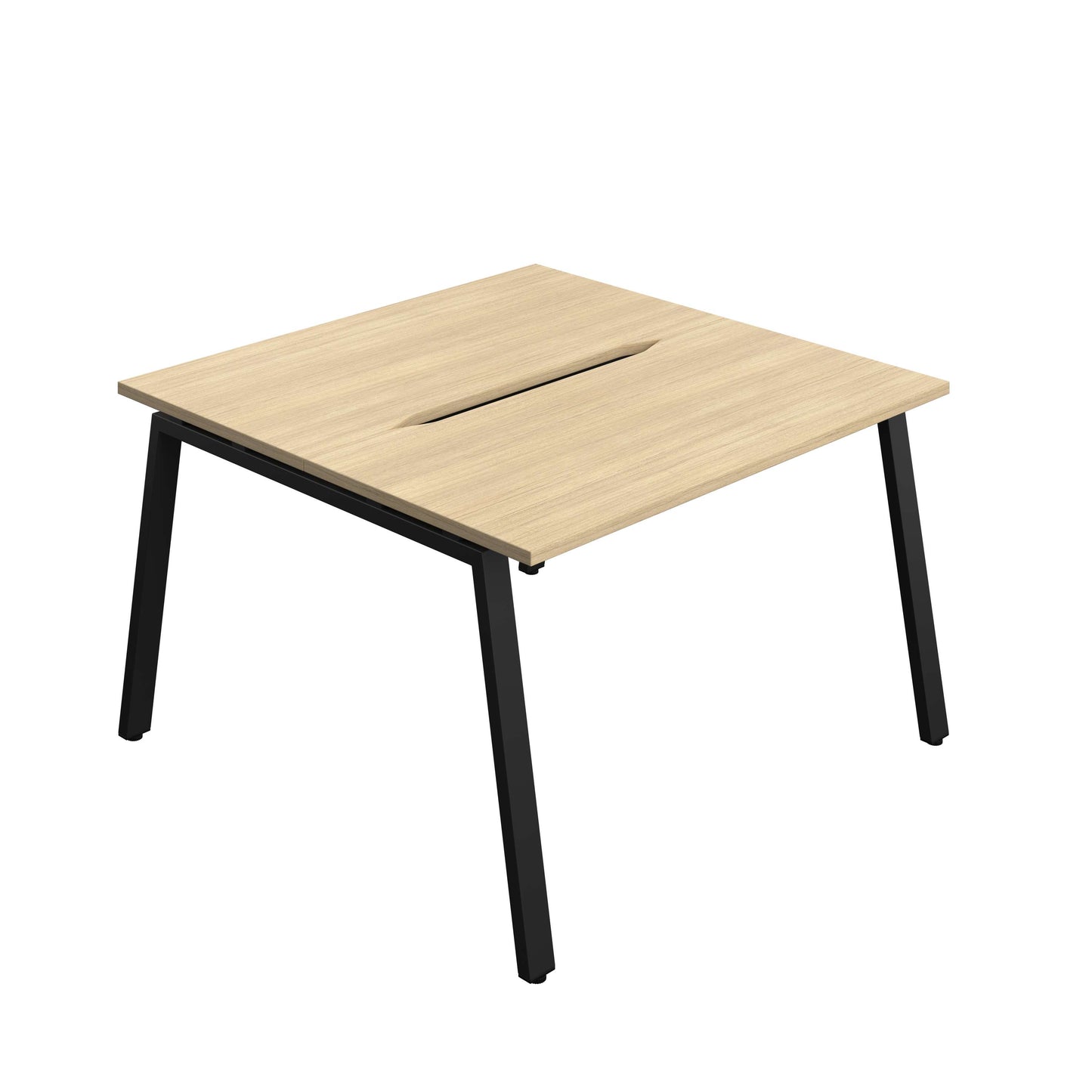 Synergy Bench with Cut Out: 2 Person (FSC) : A-Frame Leg : 1200 | 700 | Nova Oak/Black